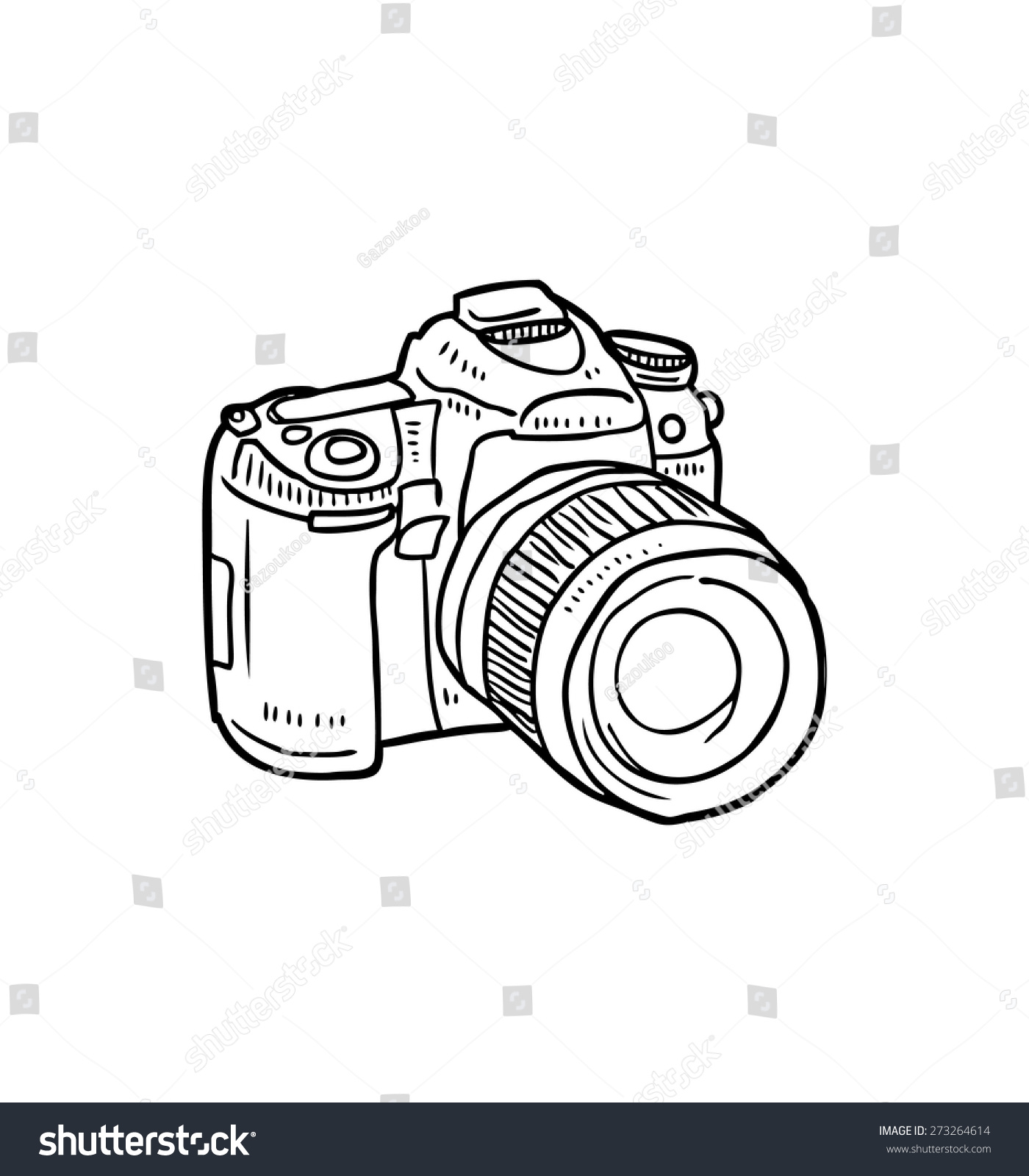 Vintage Camera Doodle Stock Vector 273264614 Shutterstock