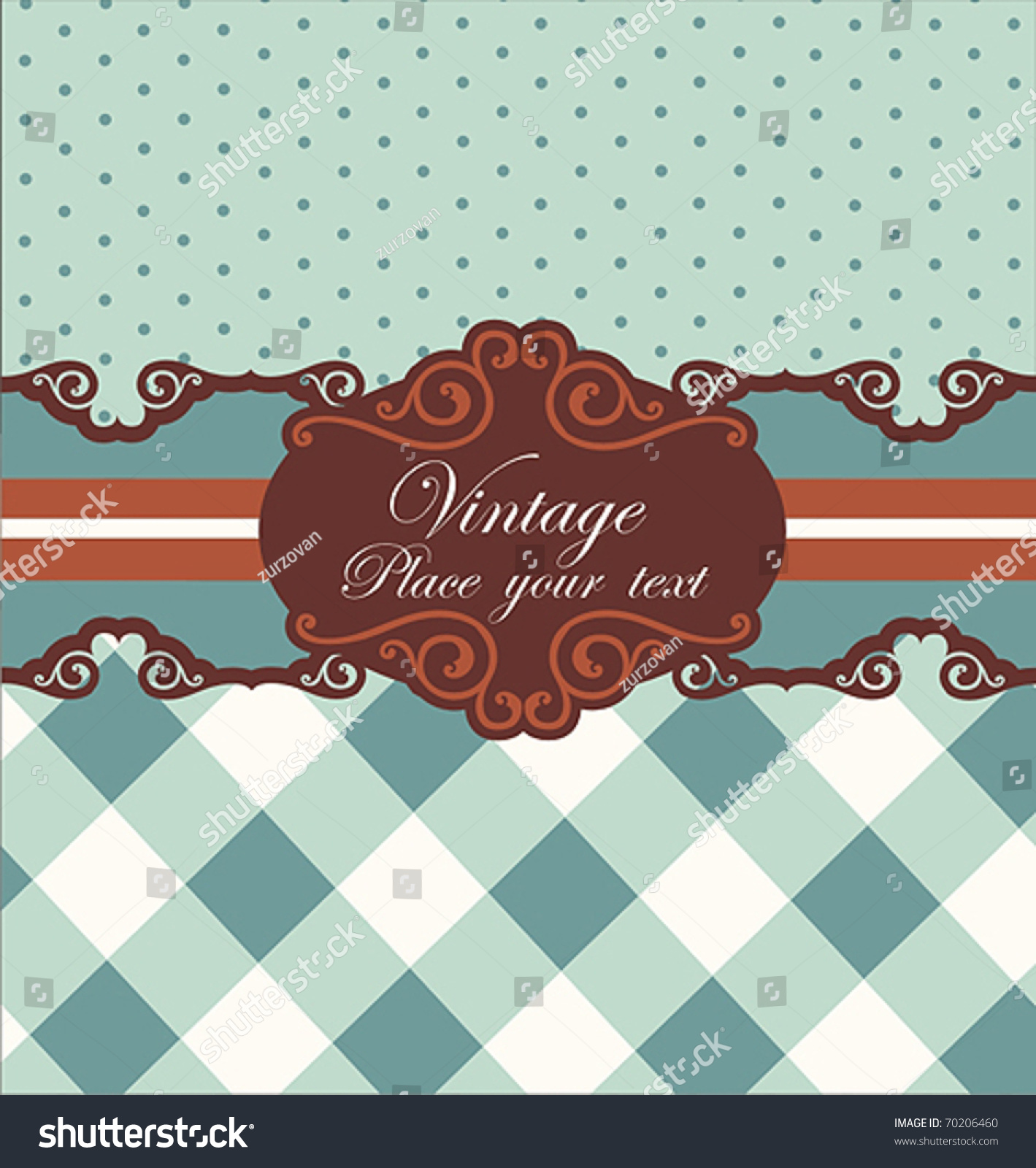 Vintage Card Or Package Design Stock Vector Illustration 70206460 ...