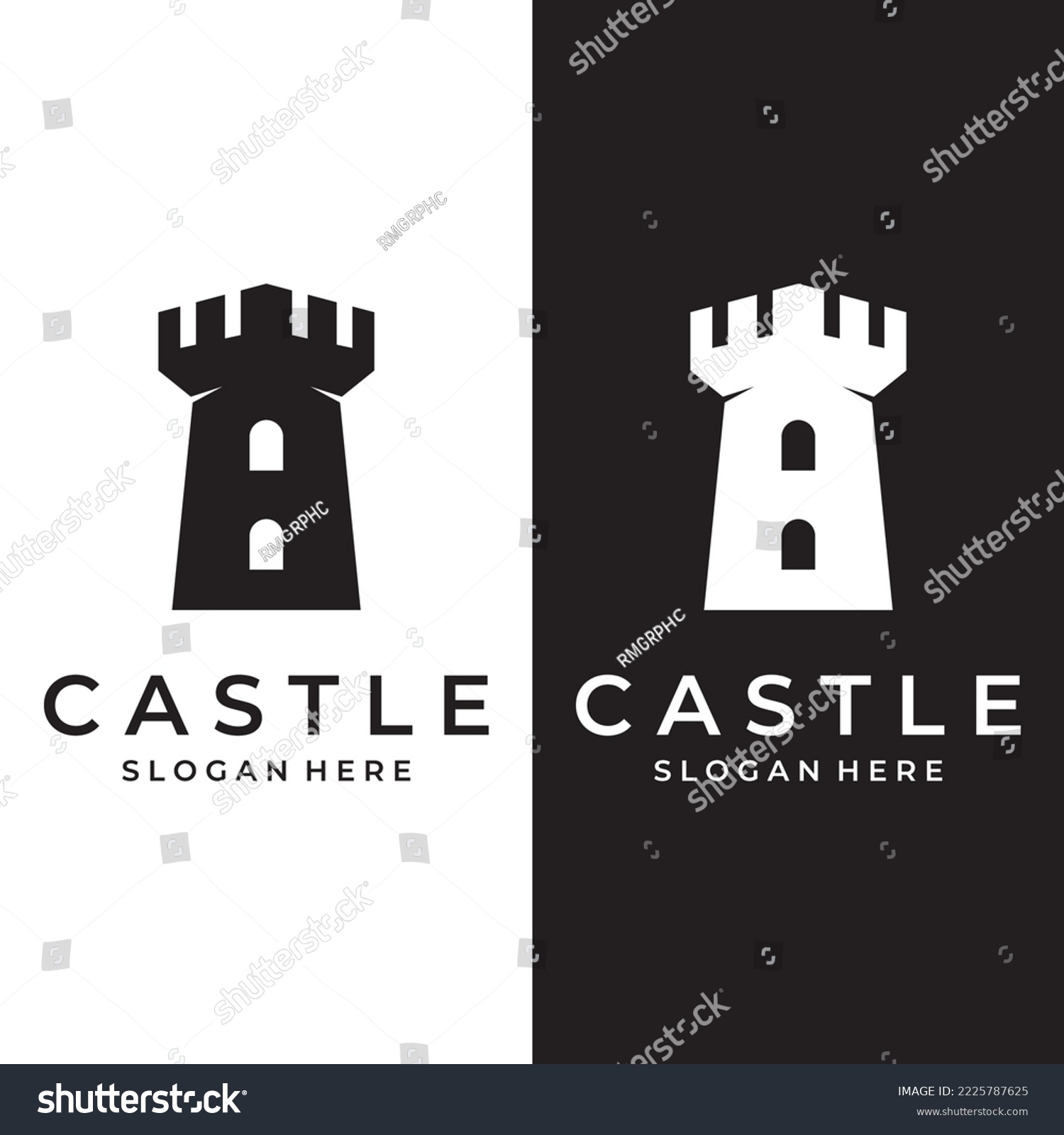 SVG of Vintage castle logo creative design,Ancient heritage castle.Logo for business,and museum. svg