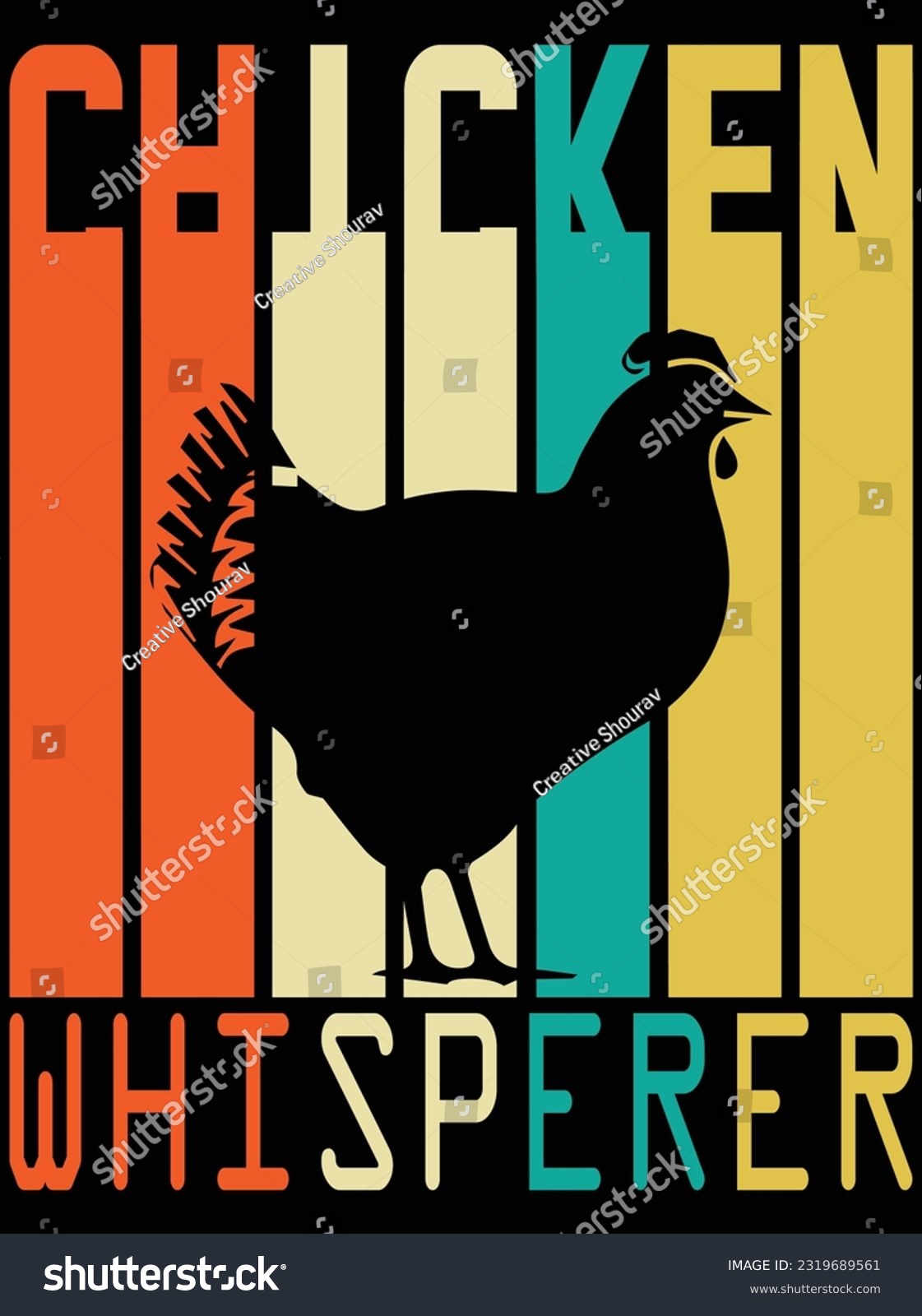 SVG of Vintage chicken whisperer vector art design, eps file. design file for t-shirt. SVG, EPS cuttable design file svg