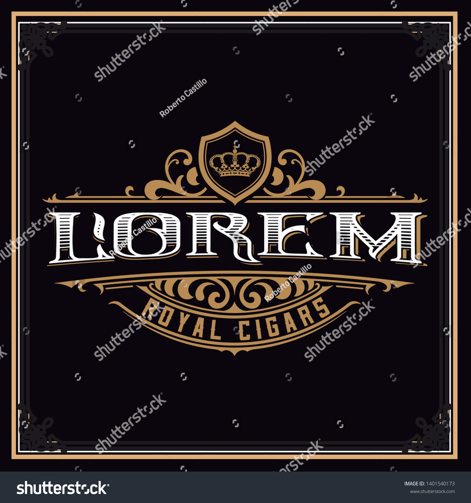 Vintage Cigar Logo Template Vector Layered Stock Vector (Royalty Free ...