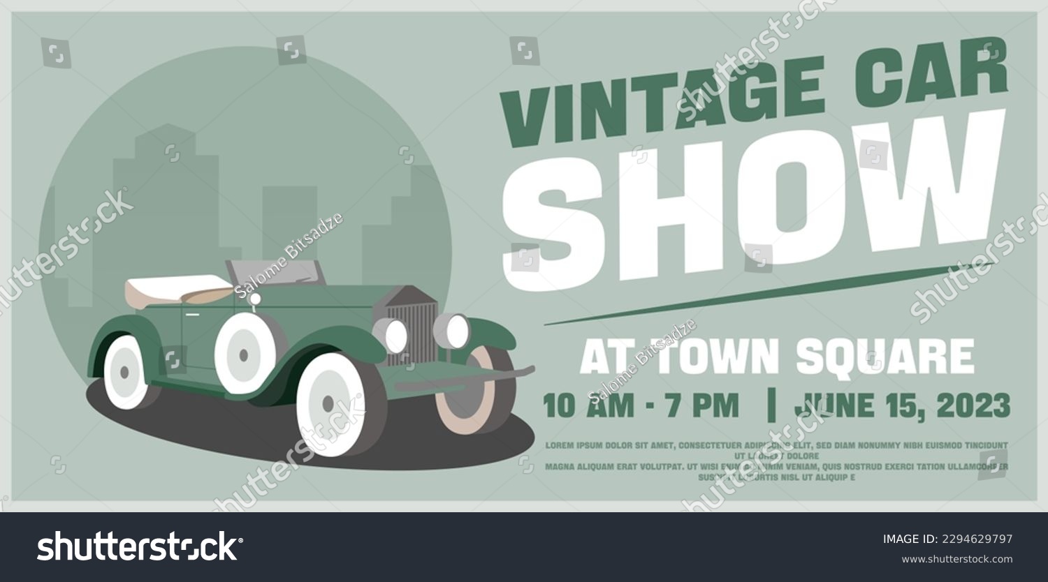 SVG of Vintage classic car show banner template. Vector illustration
 svg
