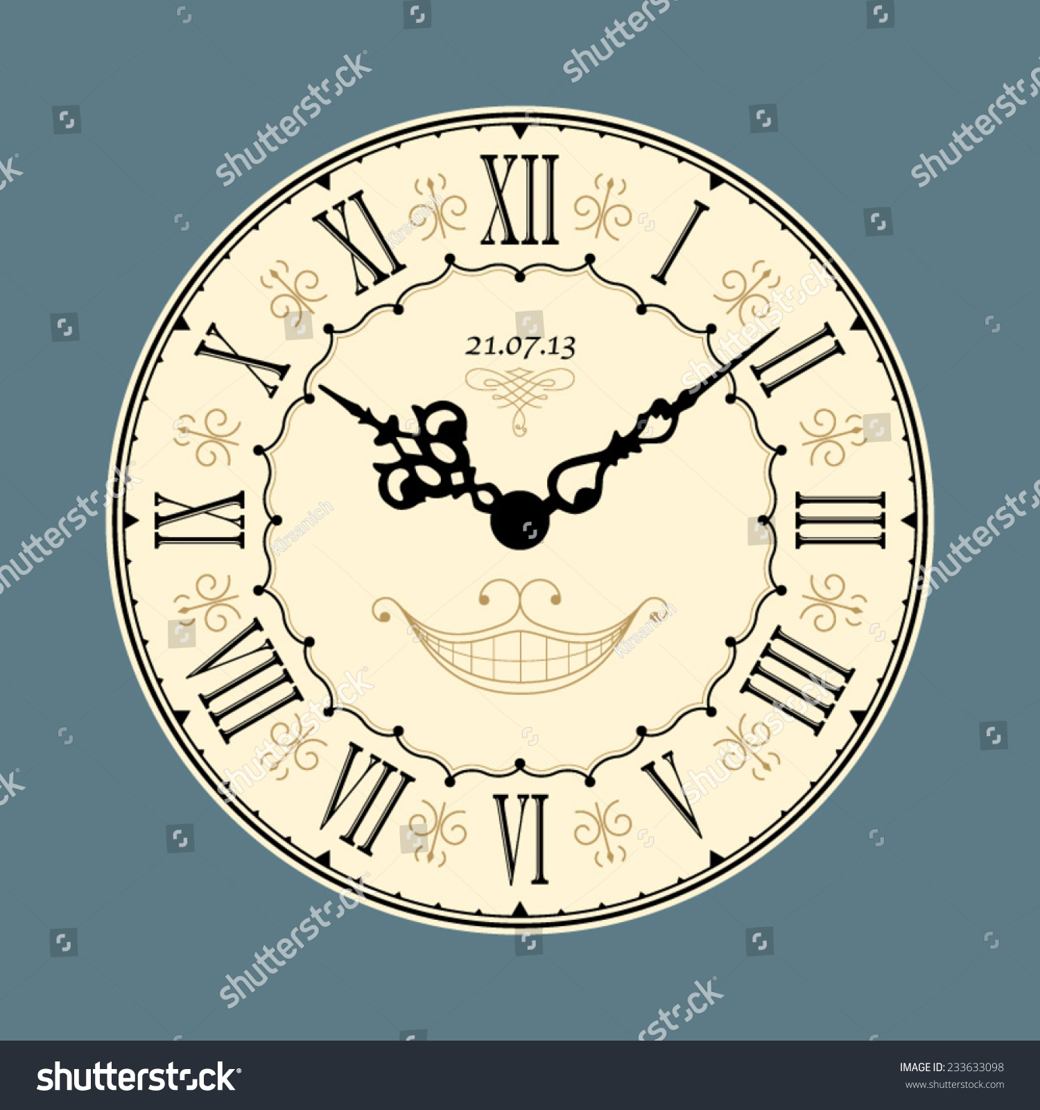 SVG of Vintage clock. Vector illustration. svg