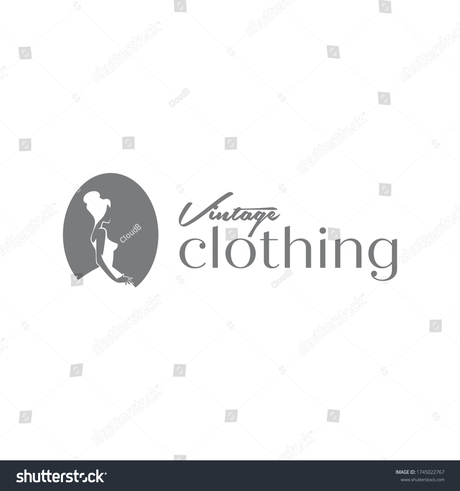 Vintage Clothing Logo Vintage Dress Logo Stock Vector (Royalty Free ...