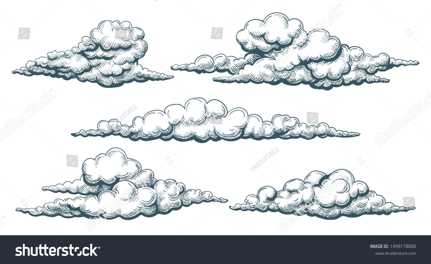 New Clouds Drawing Sketch 