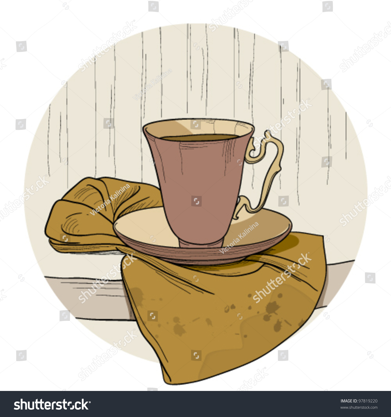 Vintage Coffee Cup Vector Vintage Coffee Cup Vector