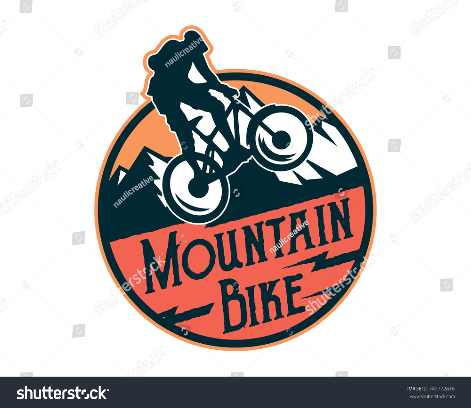 Vintage Downhill Bike Logo Badge Illustration Stock Vector (Royalty ...