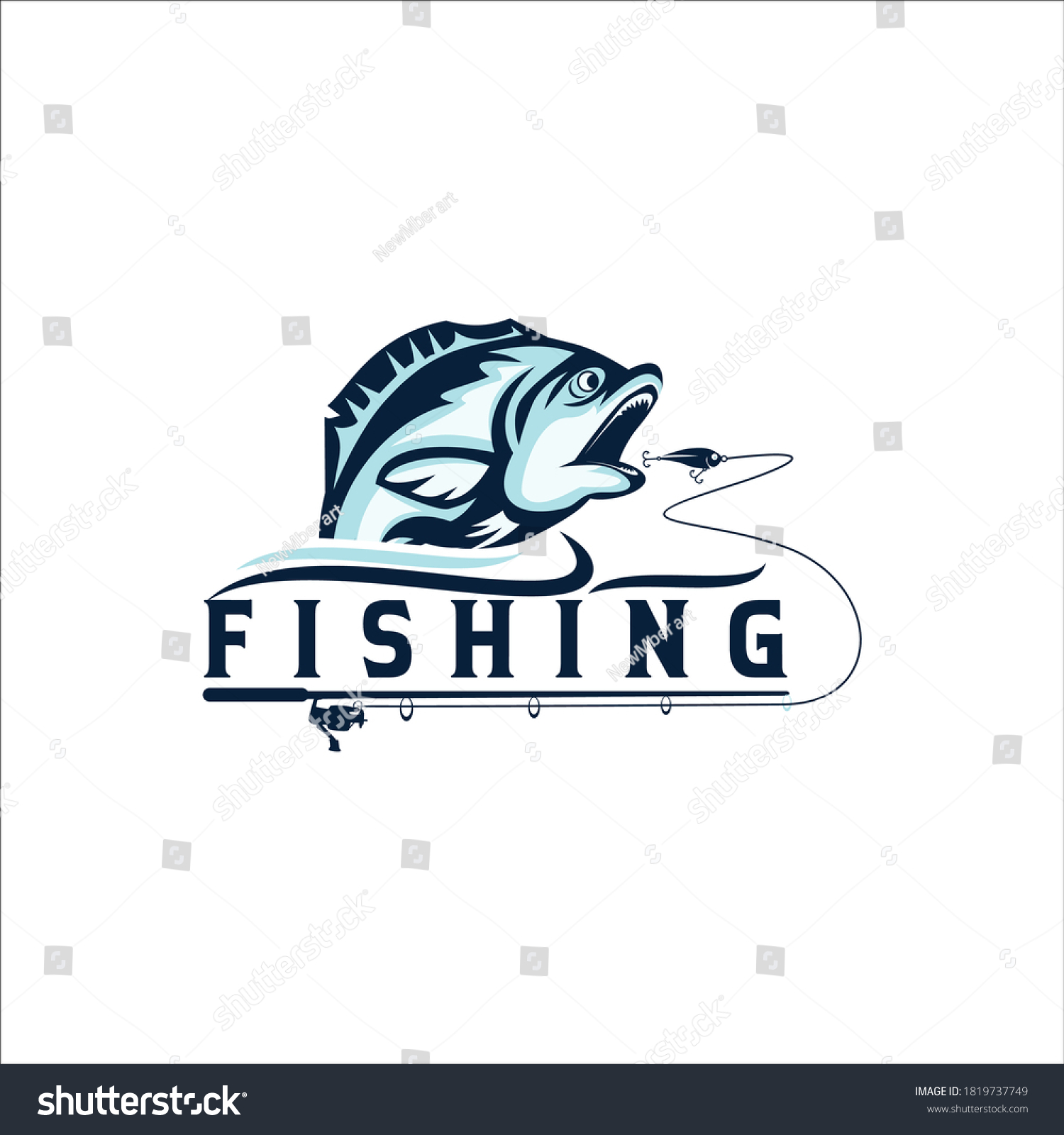 Vintage Fishing Logo Image Vector Stock Stock Vector (Royalty Free ...