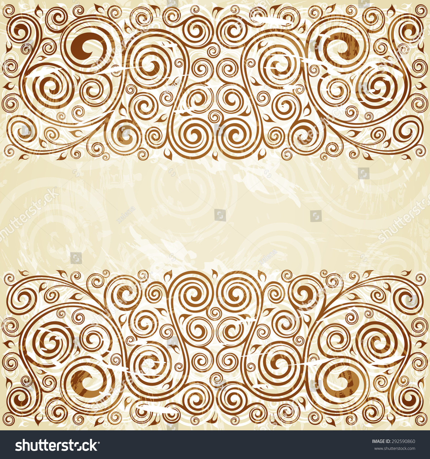 Vintage Floral Backdrop Stock Vector (Royalty Free) 292590860