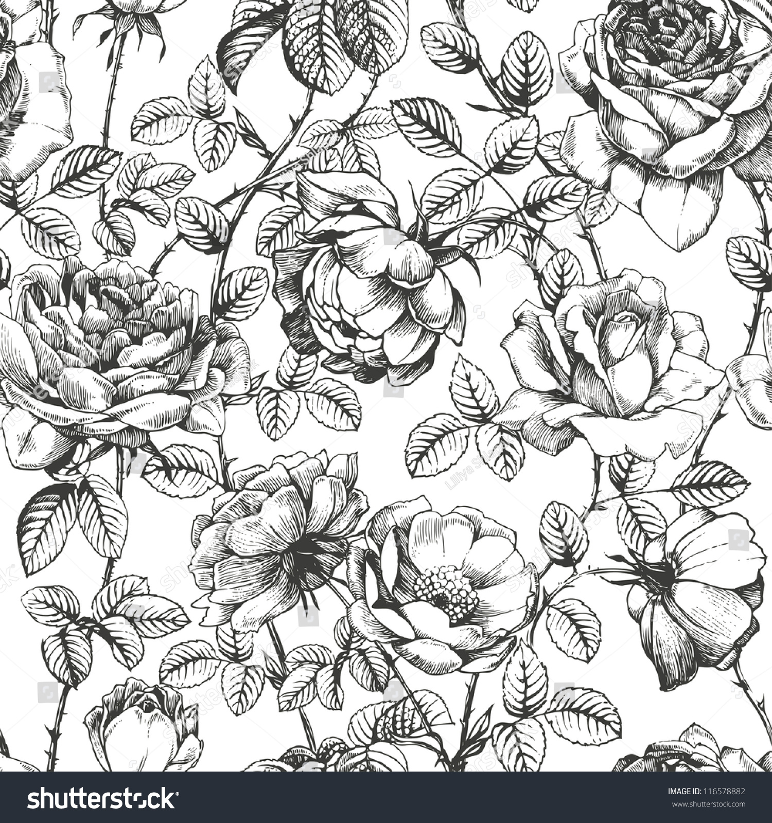 1,320,894 Flower rose pattern Images, Stock Photos & Vectors | Shutterstock