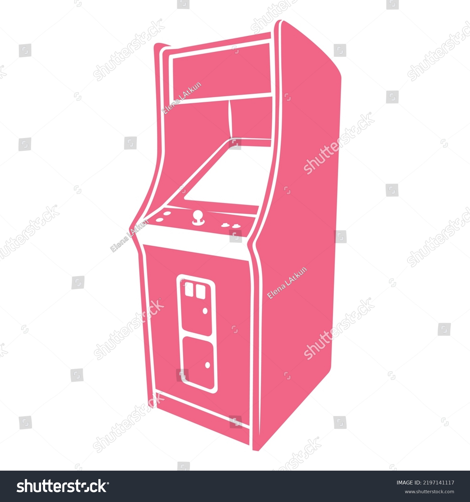 SVG of Vintage Gaming Arcade Cut Out. High quality vector svg