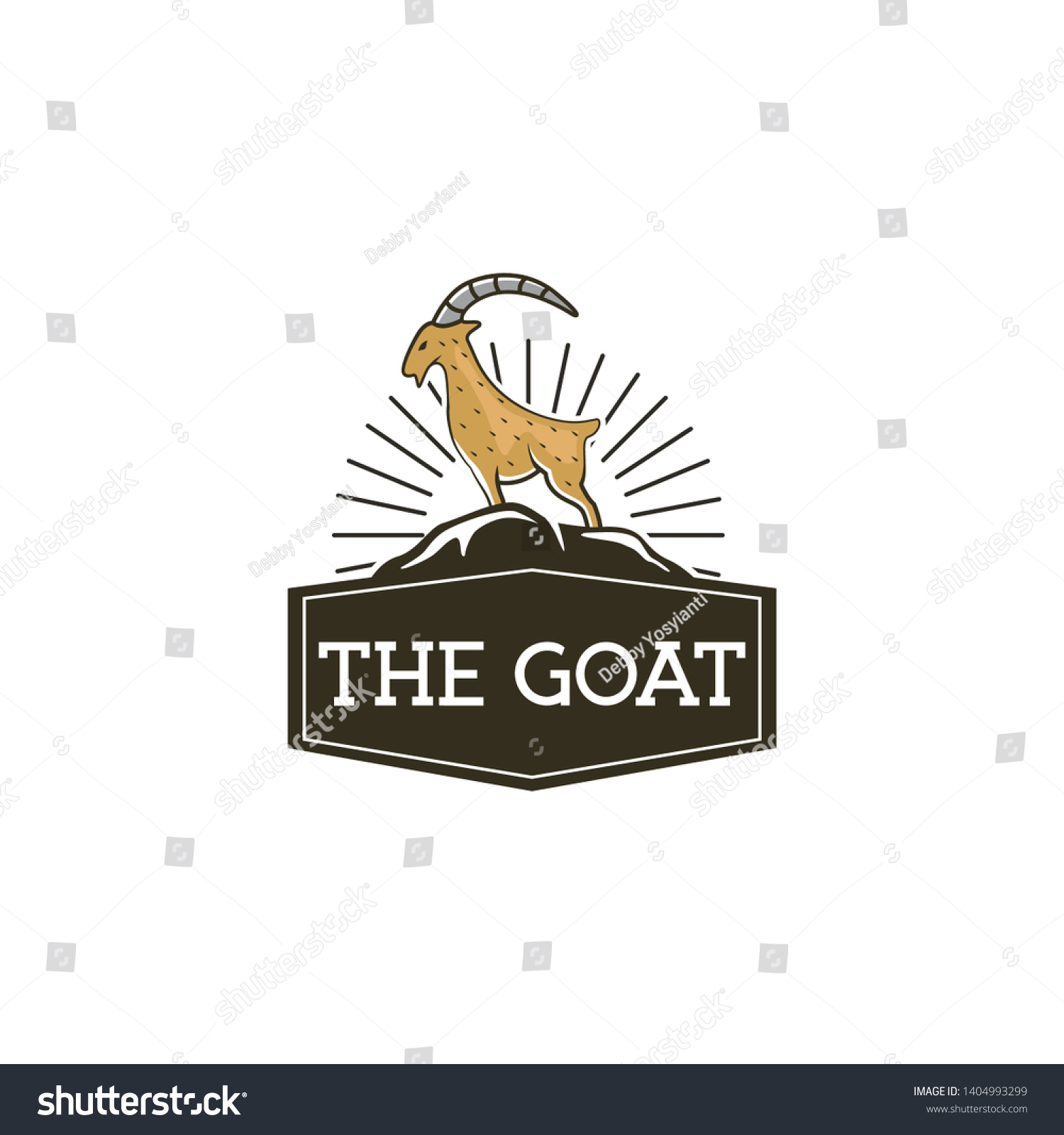 Vintage Goat Logo Design Template Stock Vector (Royalty Free ...