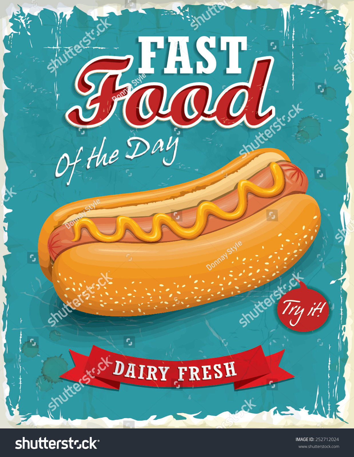 vintage-hot-dog-poster-design