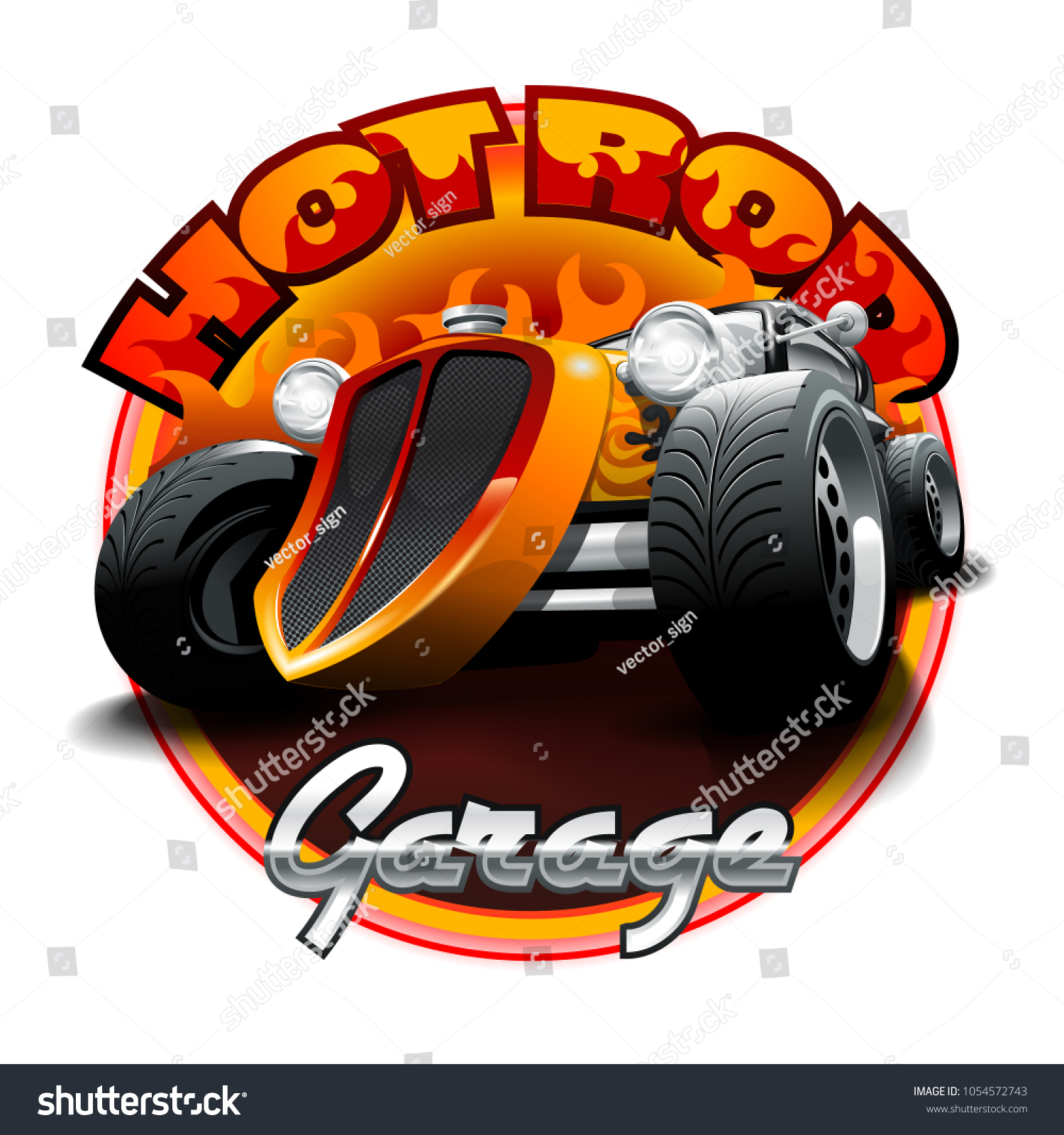 Vintage Hot Rod Logo Printing On Stock Vector Royalty Free 1054572743 restomods-customs-northwest