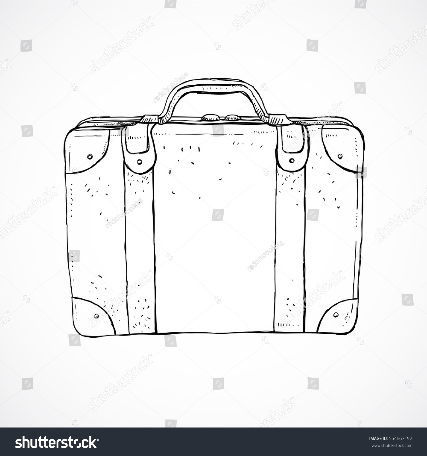 old suitcase drawing