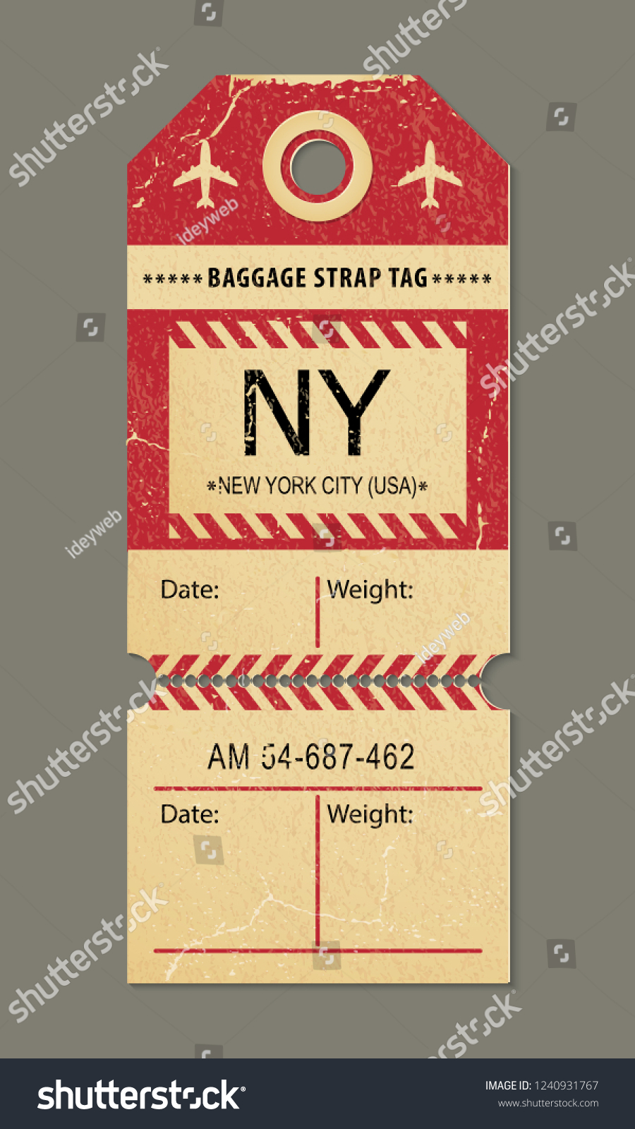 vintage airline luggage tags