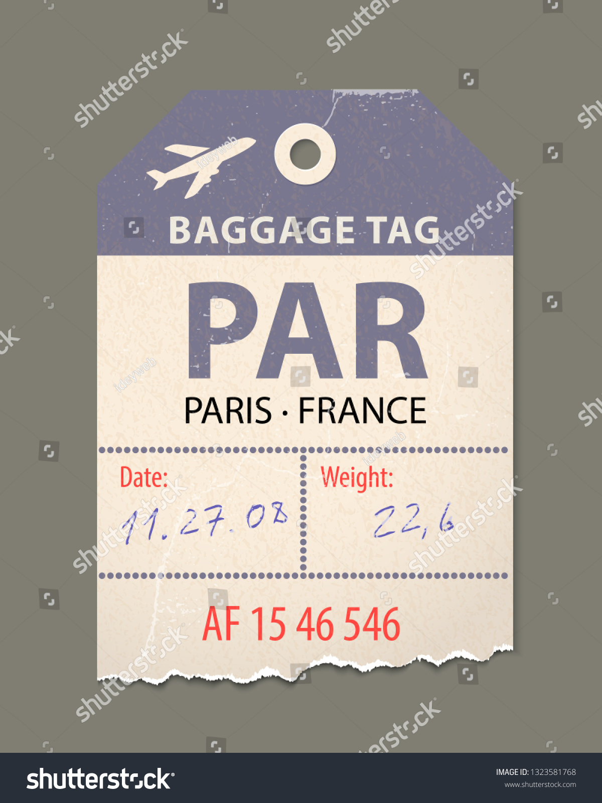 retro luggage tags