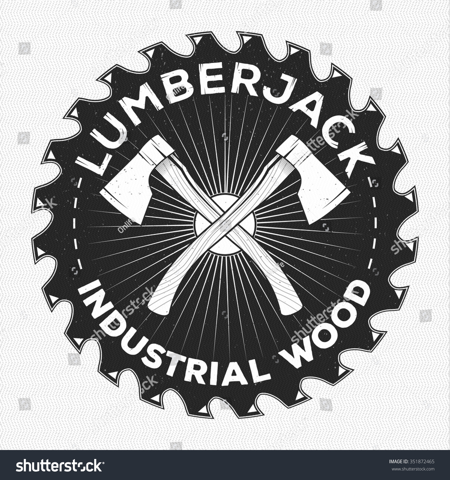 Vintage Lumberjack Label Emblem Design Elements Stock Vector (Royalty ...