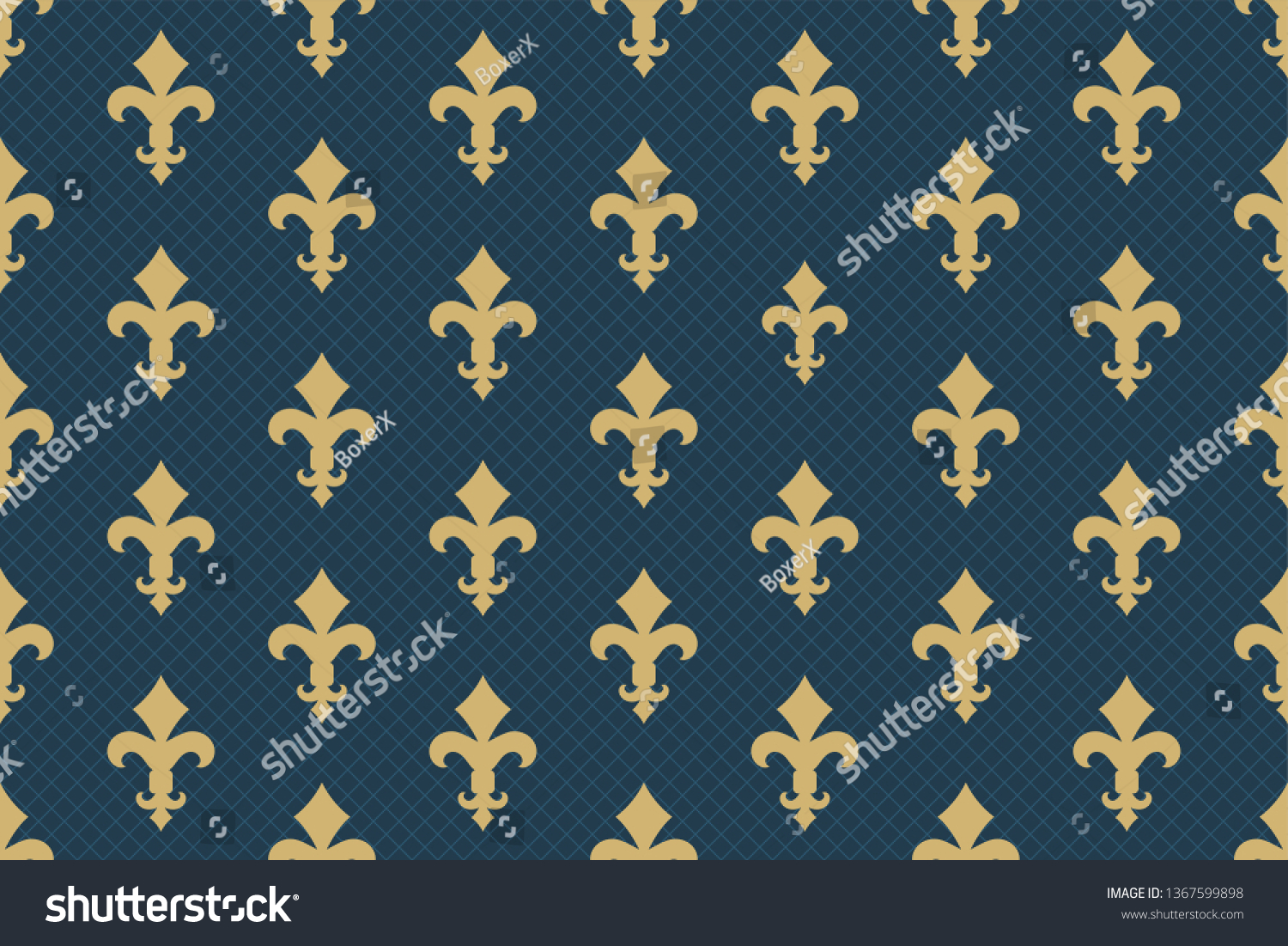 Vintage Luxury Fleurdelis Seamless Royal Background Stock Vector ...