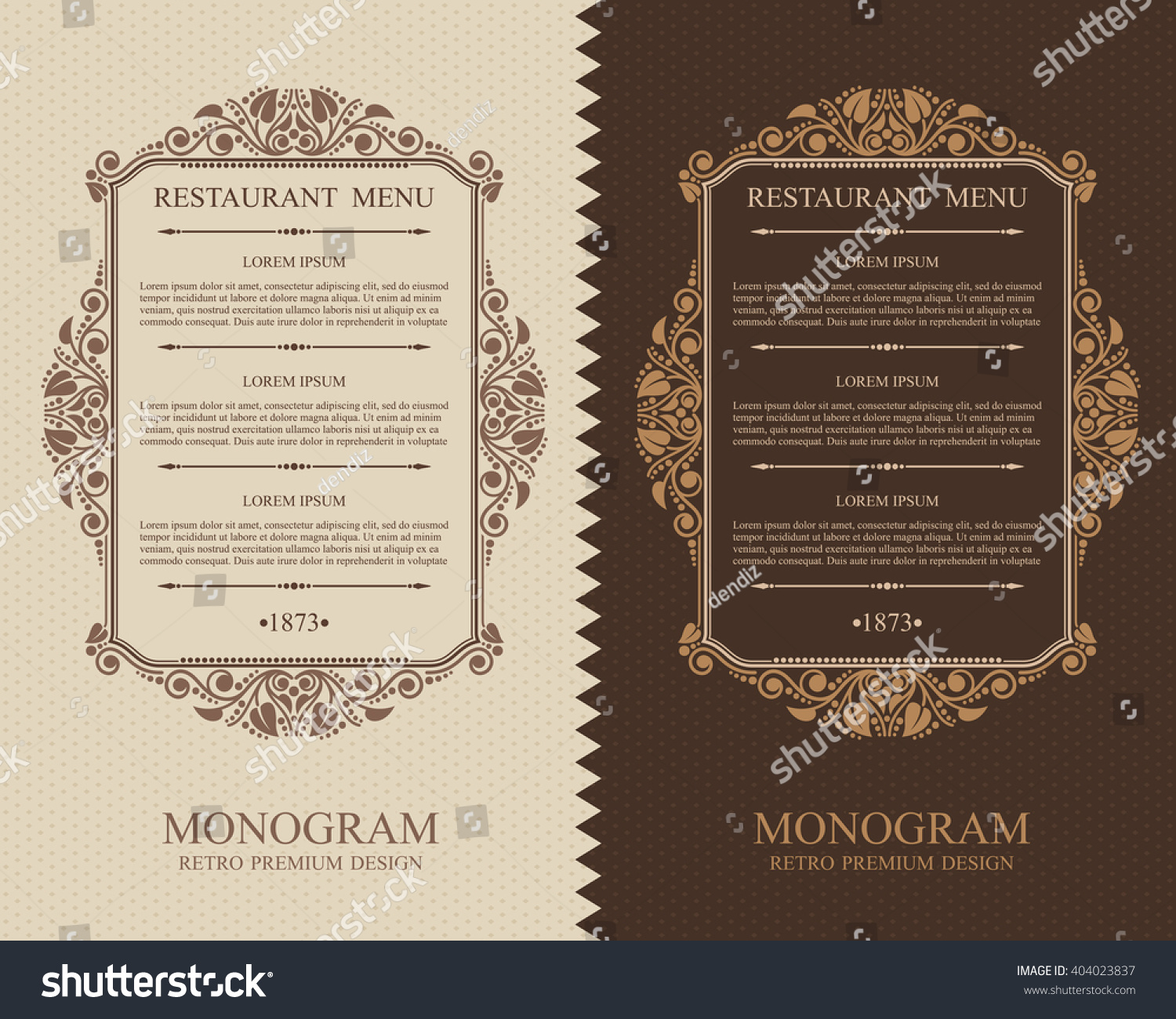 Arabic restaurant menu templates