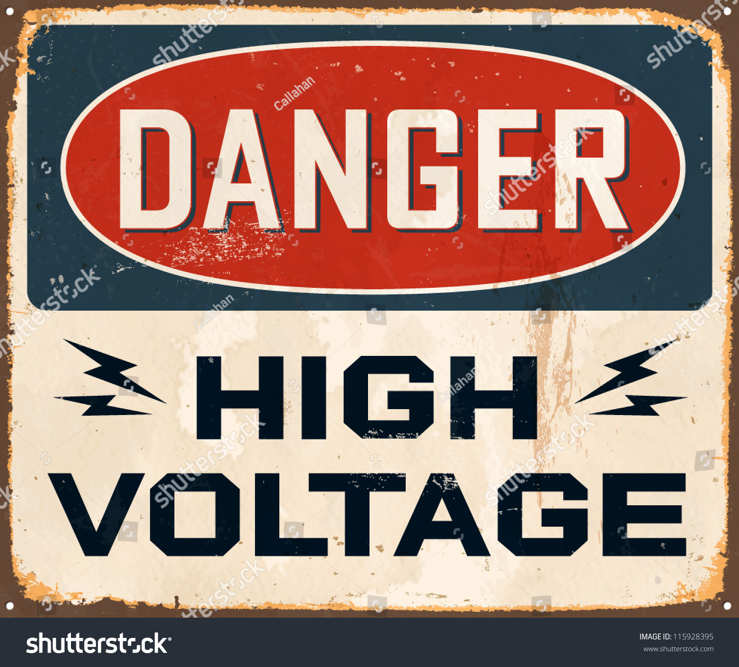 Warning Hazardous Operations in This Area Metal Sign Vintage Look R 