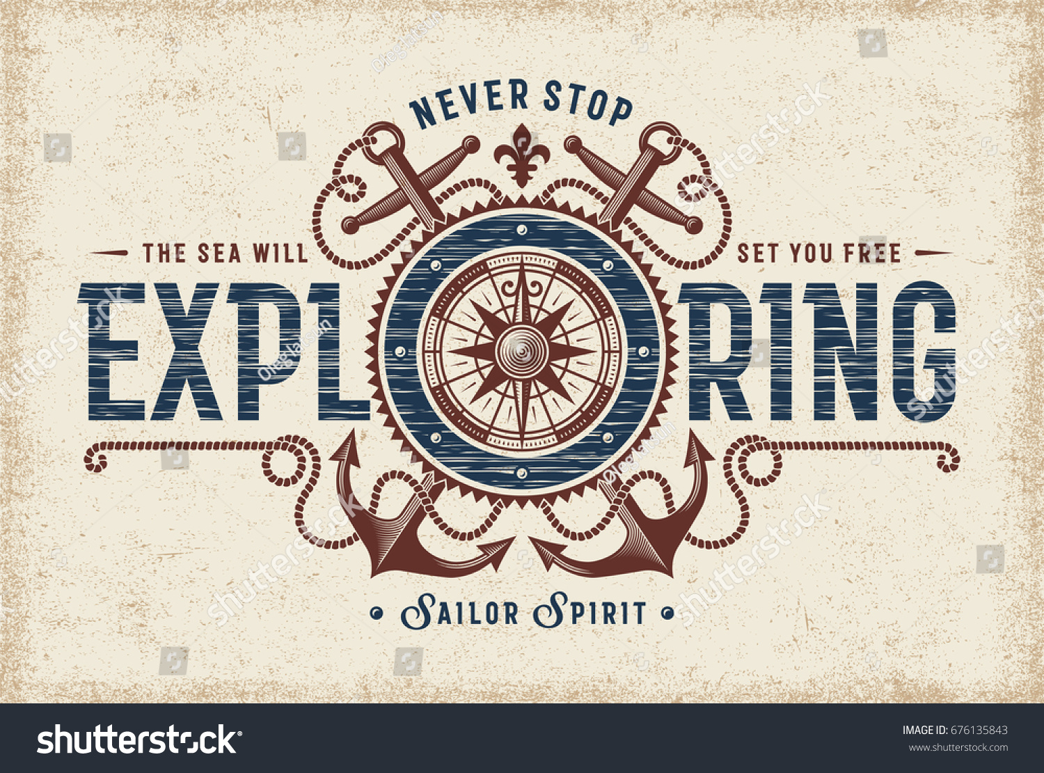 Nautical vintage poster Images, Stock Photos & Vectors Shutterstock