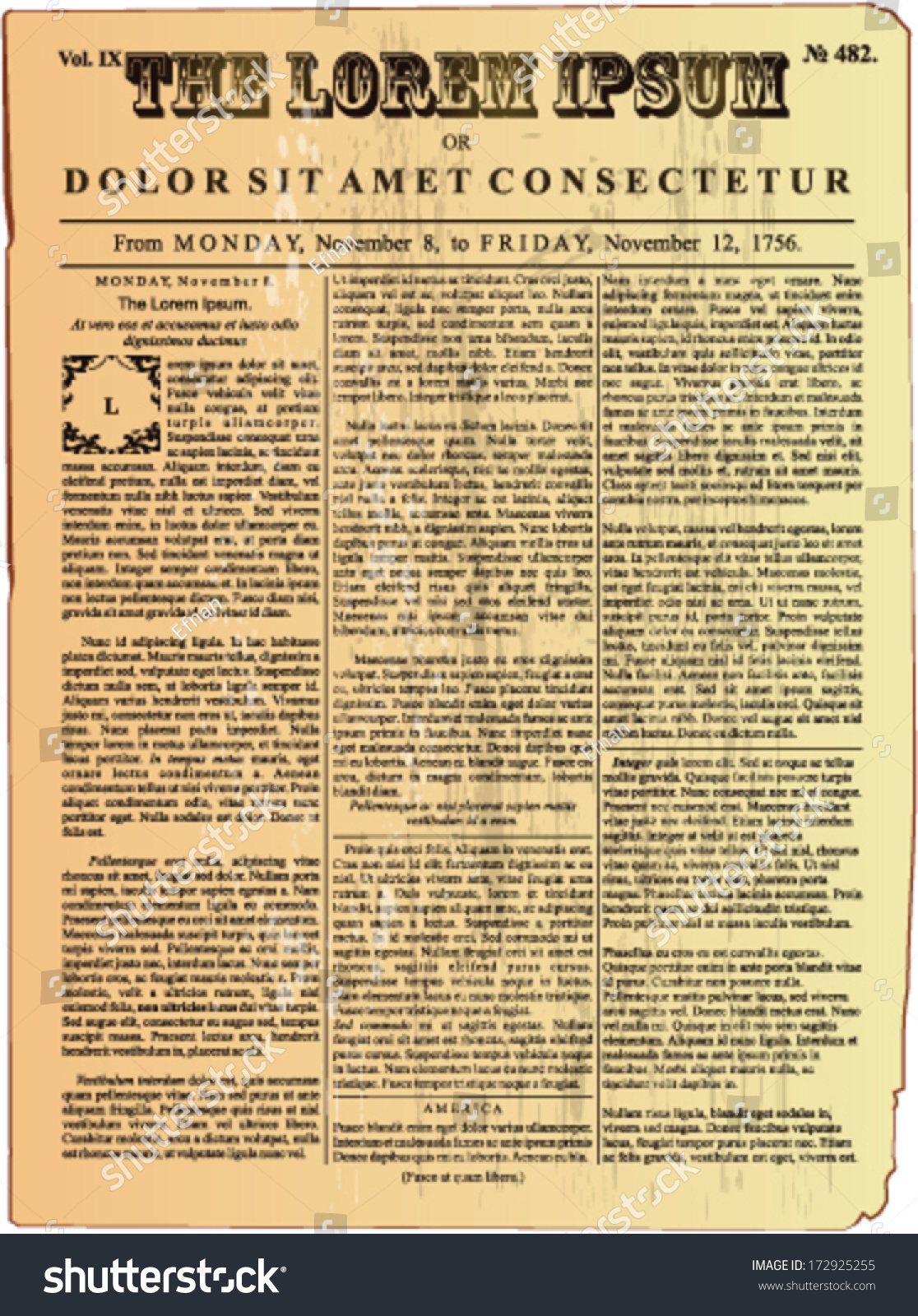 Vintage Newspaper Stock Vector Royalty Free