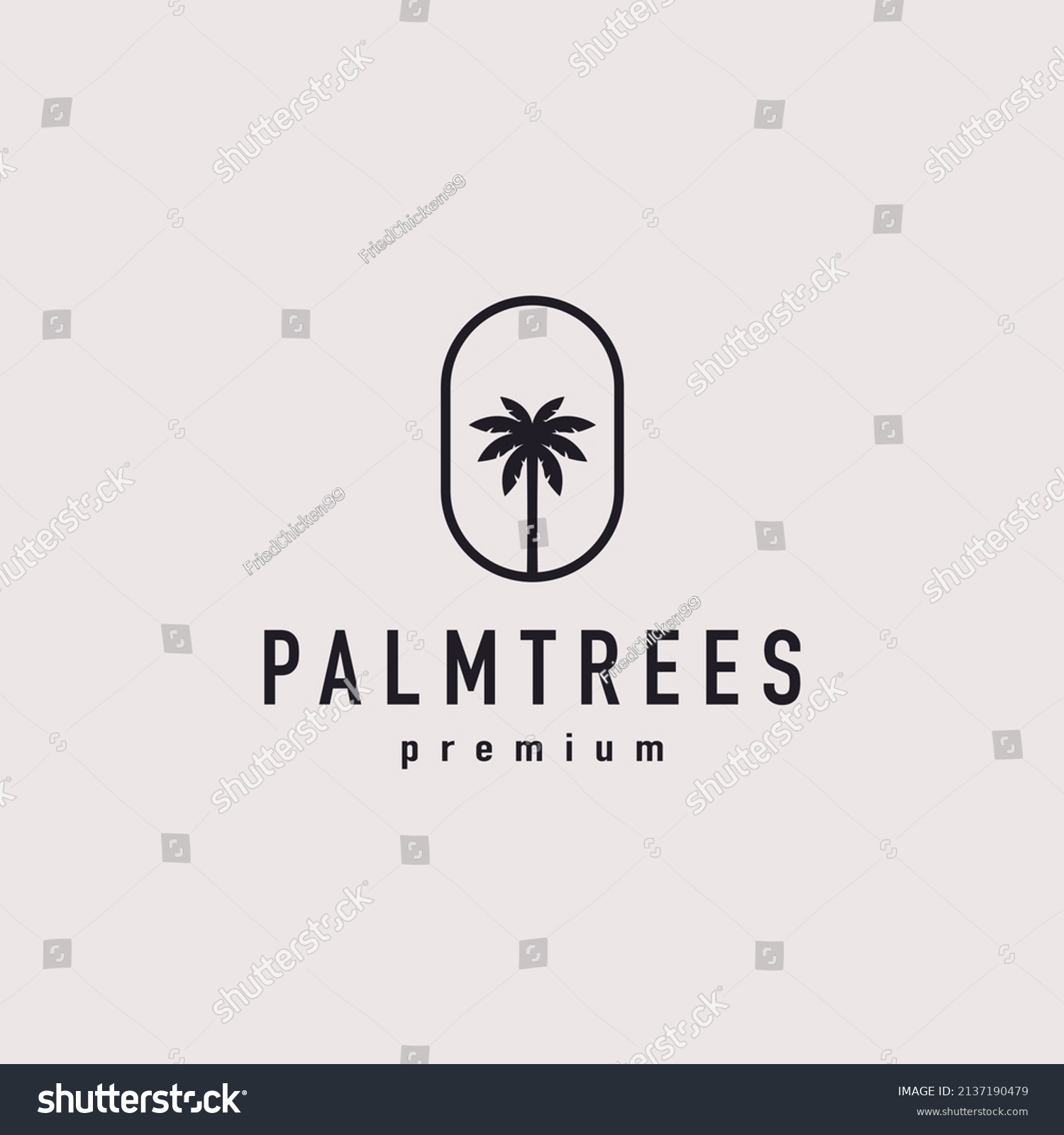 Vintage Palm Tree Hipster Logo Vector Stock Vector (Royalty Free ...