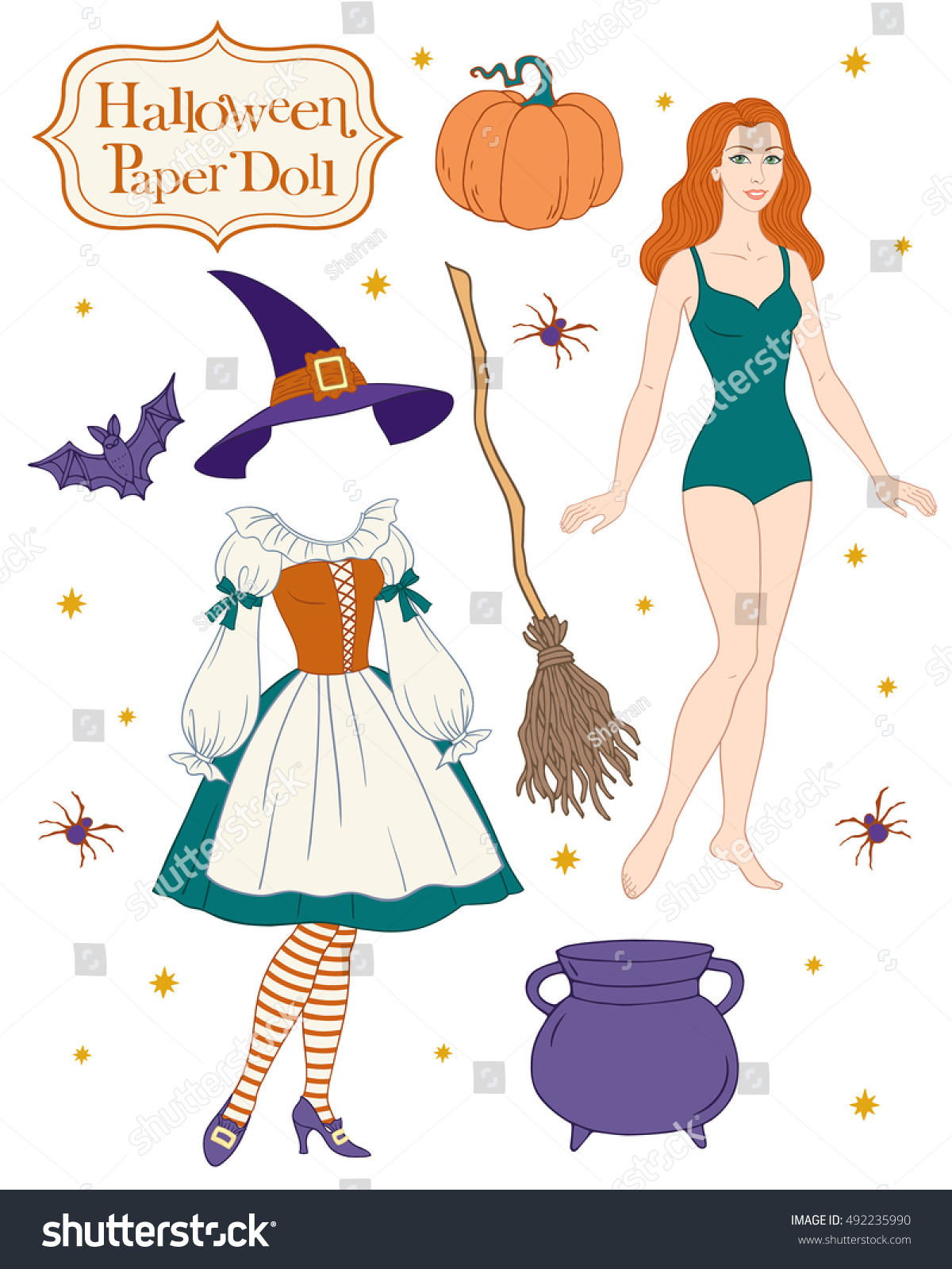 halloween paper dolls