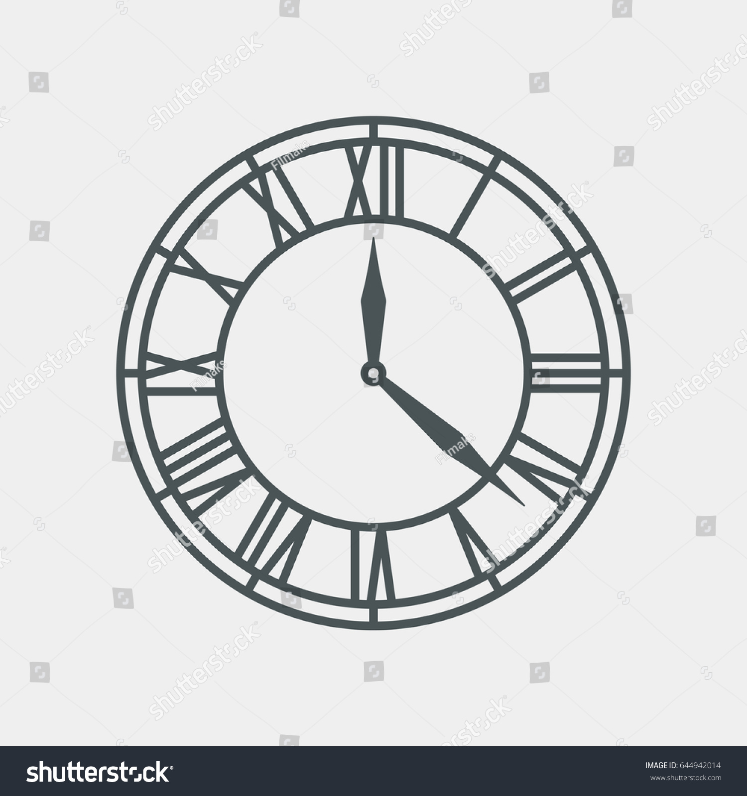 SVG of Vintage Roman clock, vector illustration svg
