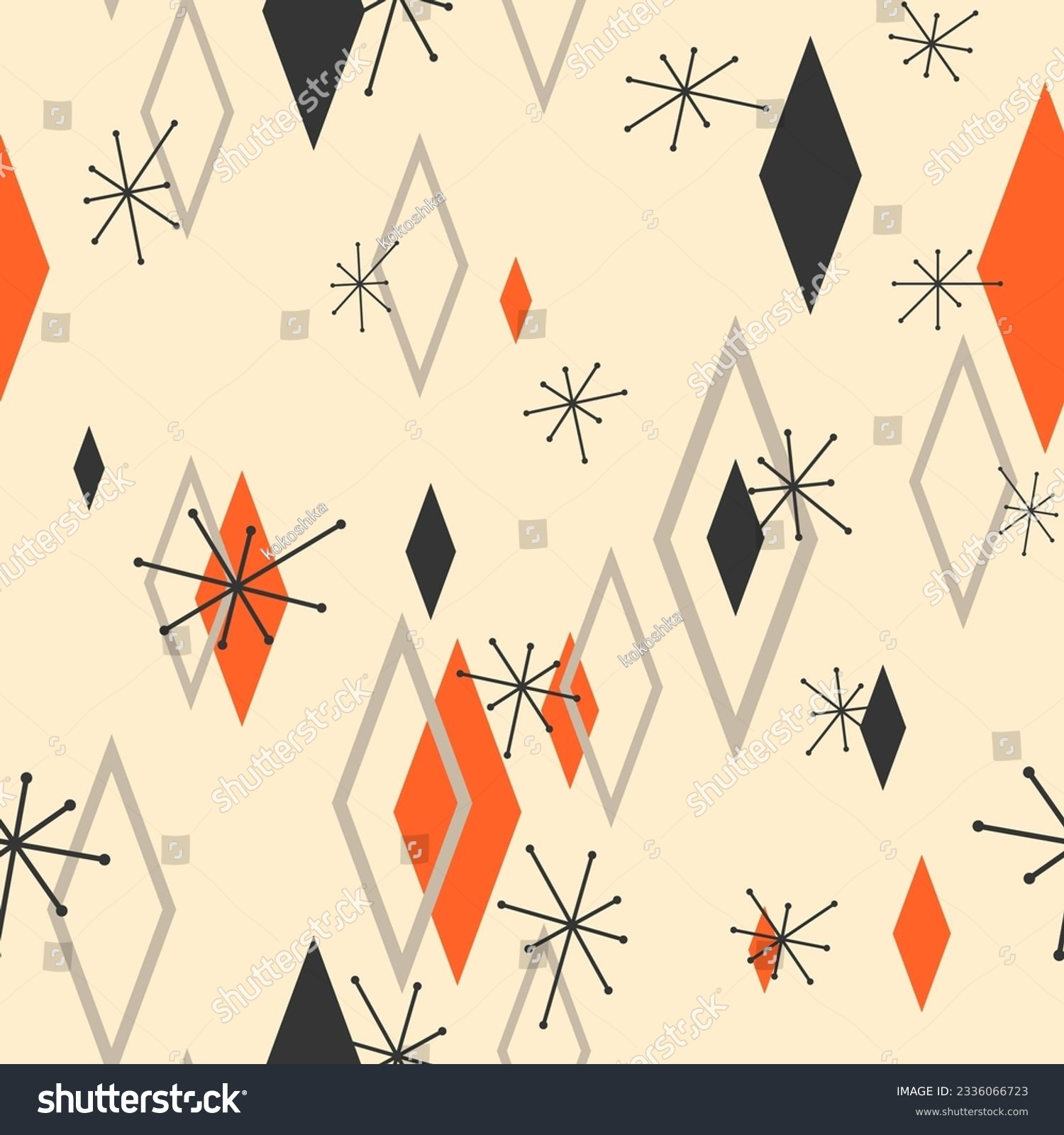 SVG of Vintage 1950s Atomic Pattern. Retro Seamless Wallpaper. Fifties Repeating Design svg