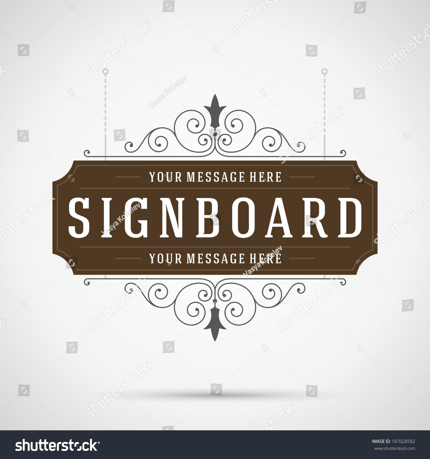 Download Vintage Signboard Outdoor Advertising Vintage Graphics Stock Vector Royalty Free 187028582