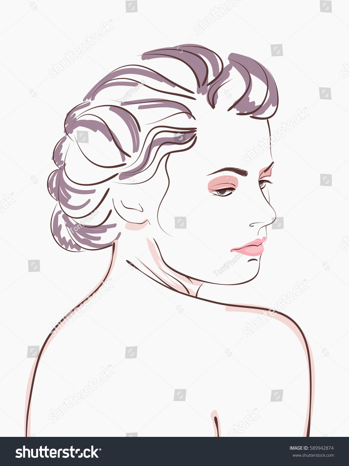 https://www.shutterstock.com/image-vector/vintage-style-woman-portrait-vector-illustration-589942874