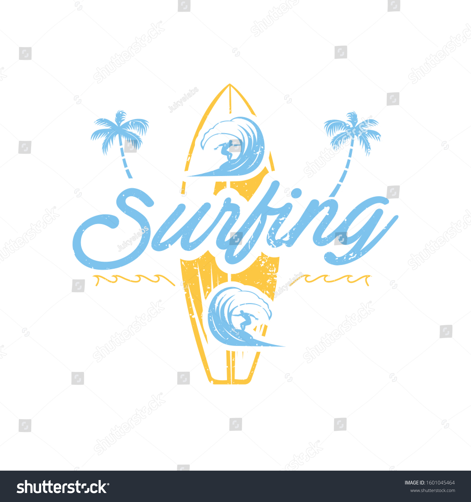 Vintage Surfing Graphics Retro Logo Vector Stock Vector (Royalty Free ...