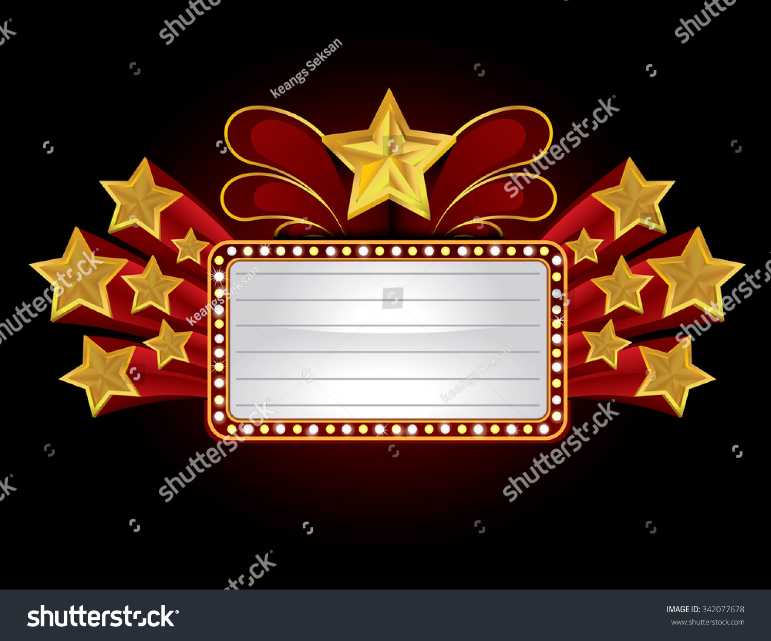 Vintage Theatre Sign Vector 10 Stock Vector (Royalty Free) 342077678 ...