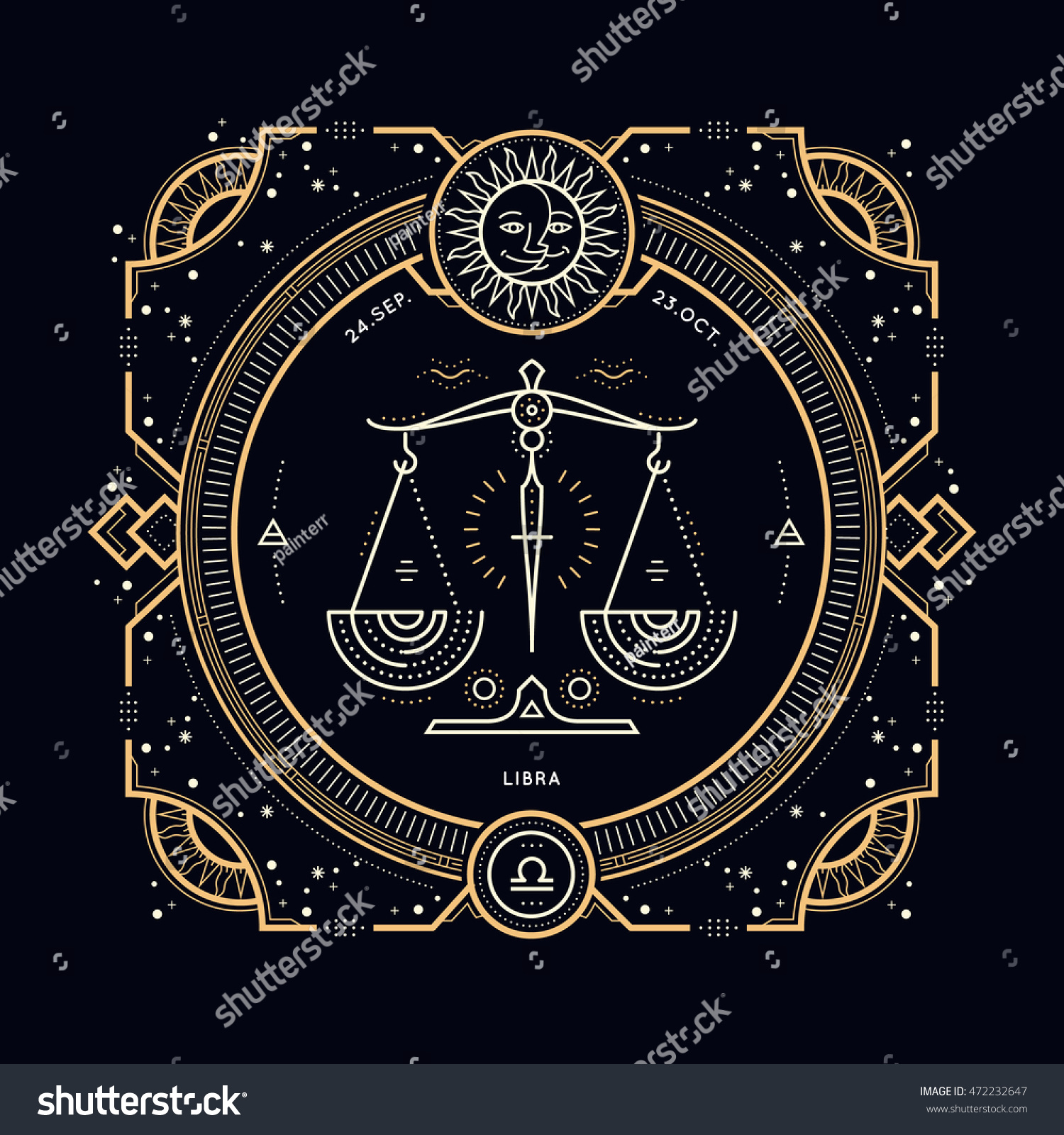 libra astrological symbol