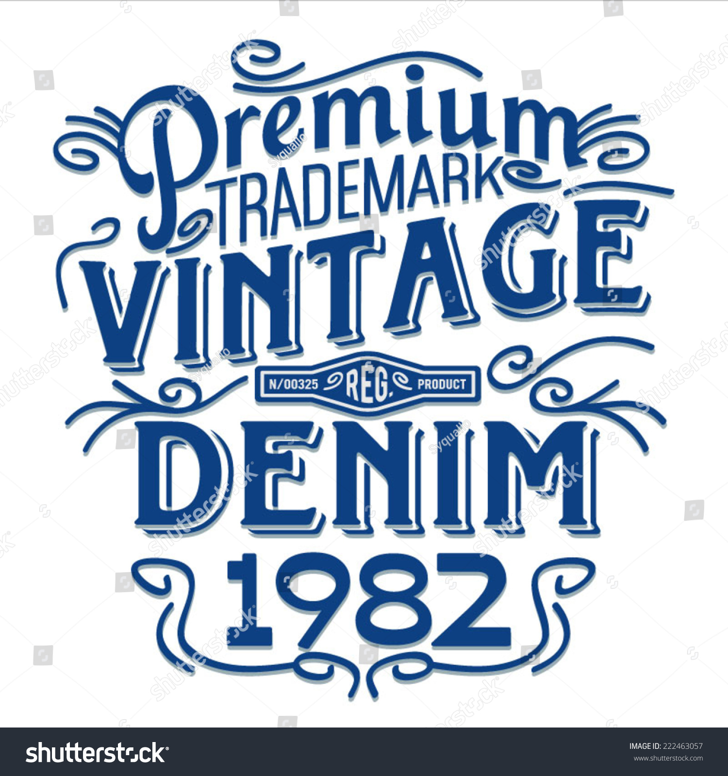 stock vector vintage typography t shirt illustration denim retro font 222463057