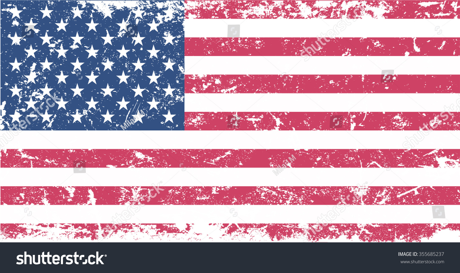 Vintage Usa Flagamerican Flag Grunge Texturevector Stock Vector ...