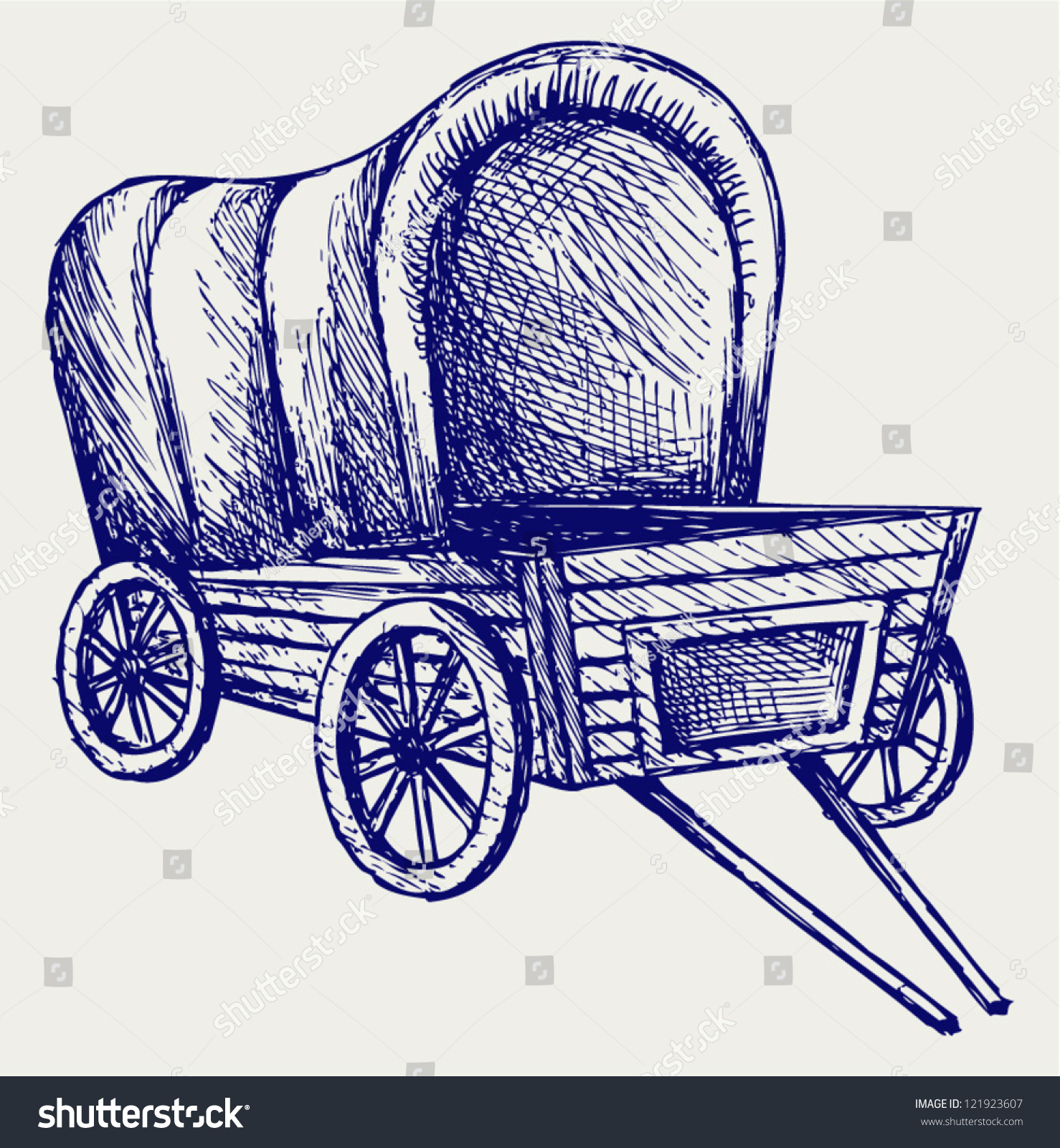 SVG of Vintage van to transport. Doodle style svg