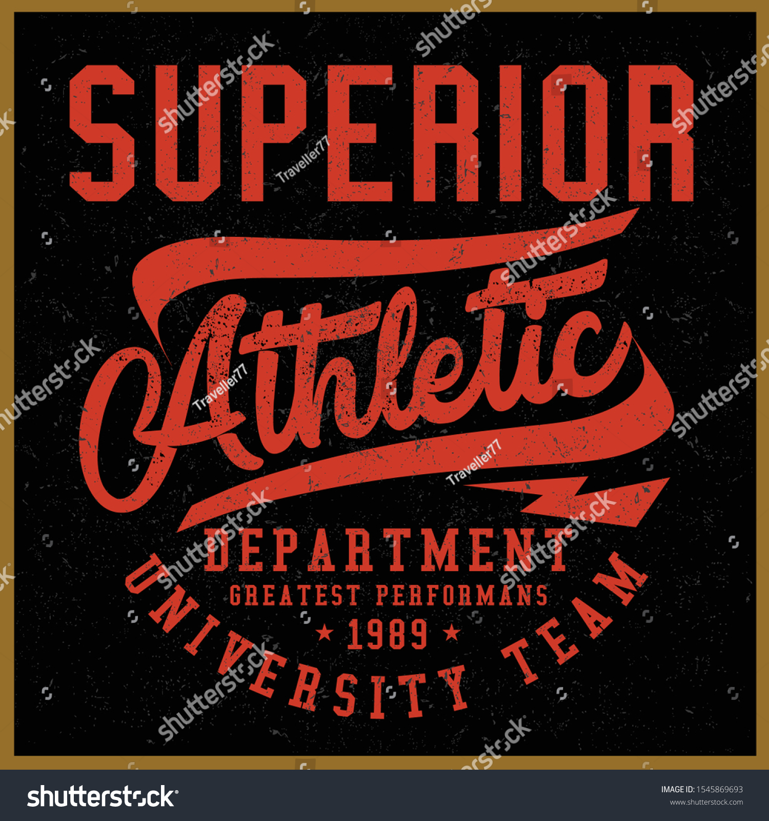 Vintage Varsity Vector Graphics Grunge Background Stock Vector (Royalty ...