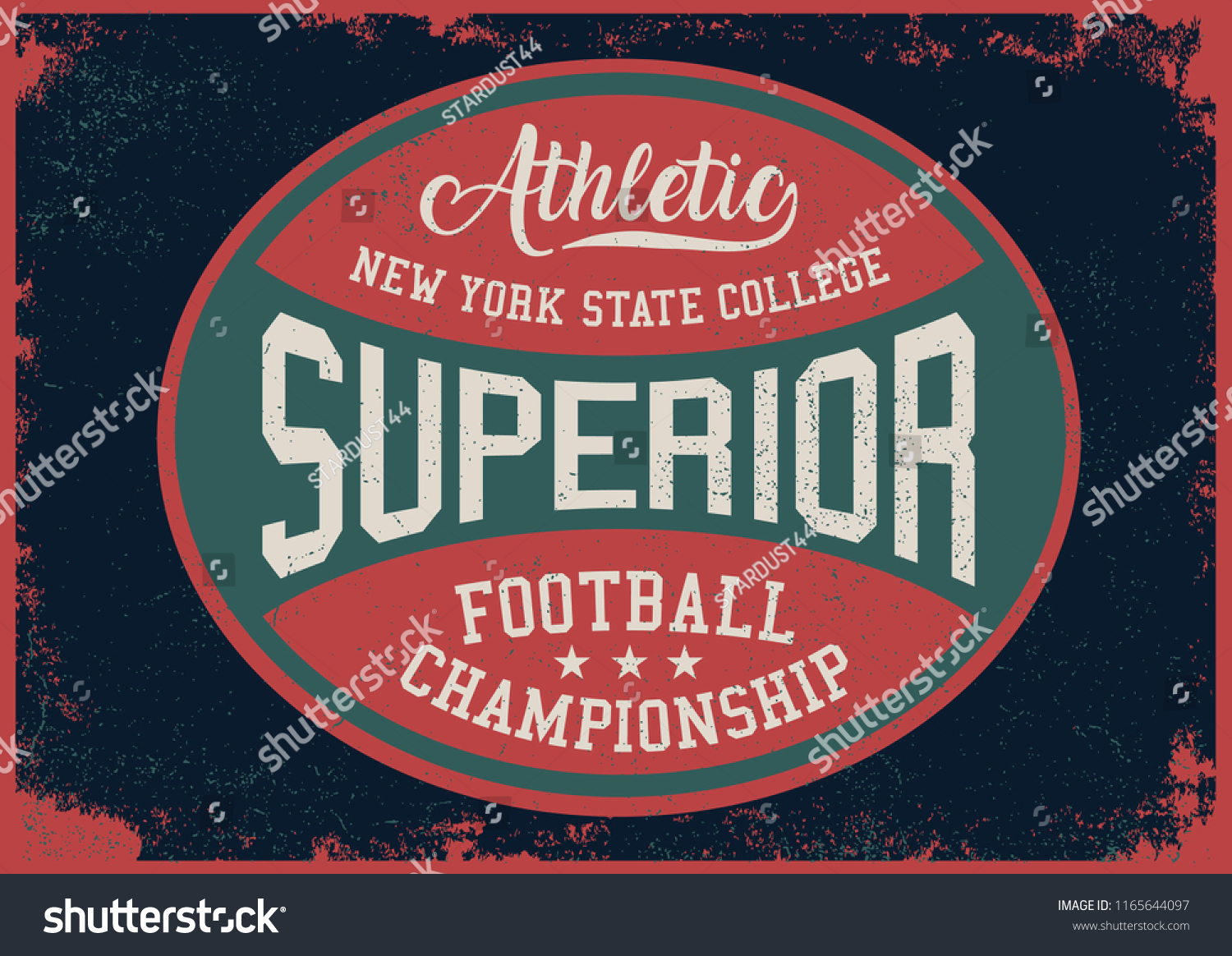 Vintage Varsity Vector Graphics Grunge Background Stock Vector (Royalty ...