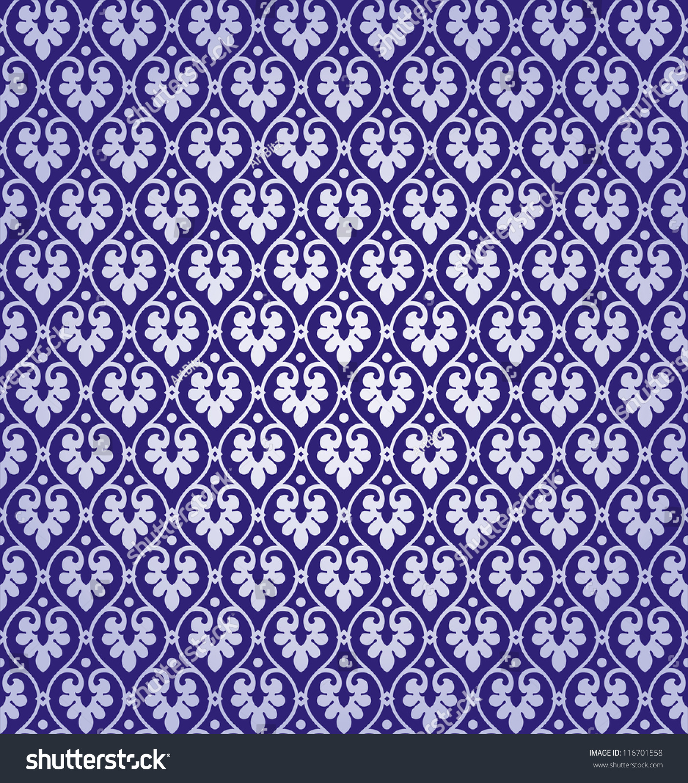 Vintage Vector Leaf Damask Brocade Vine Stock Vector 116701558