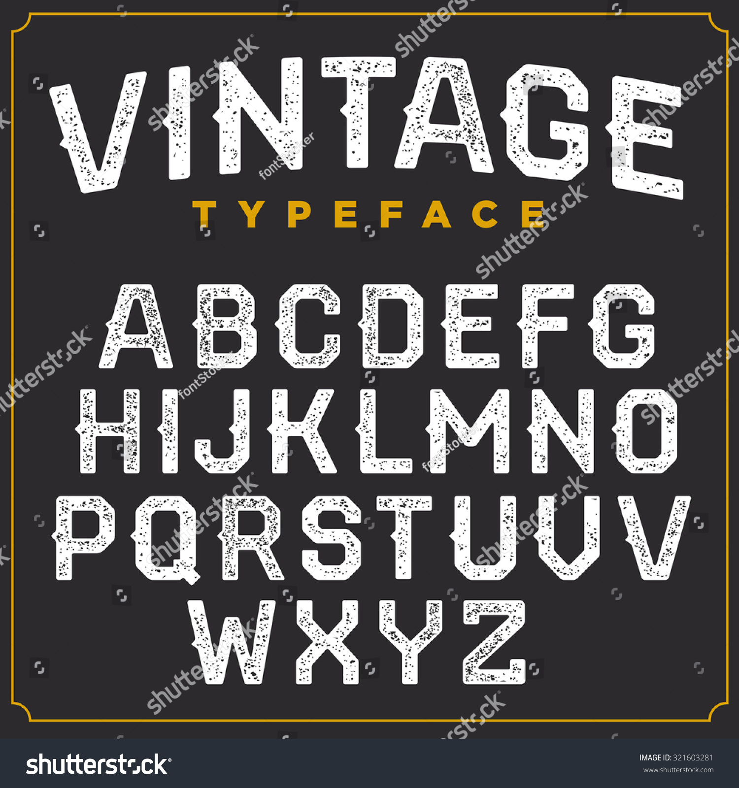 Download Vintage Vector Retro Font Stamped Type Stock Vector ...