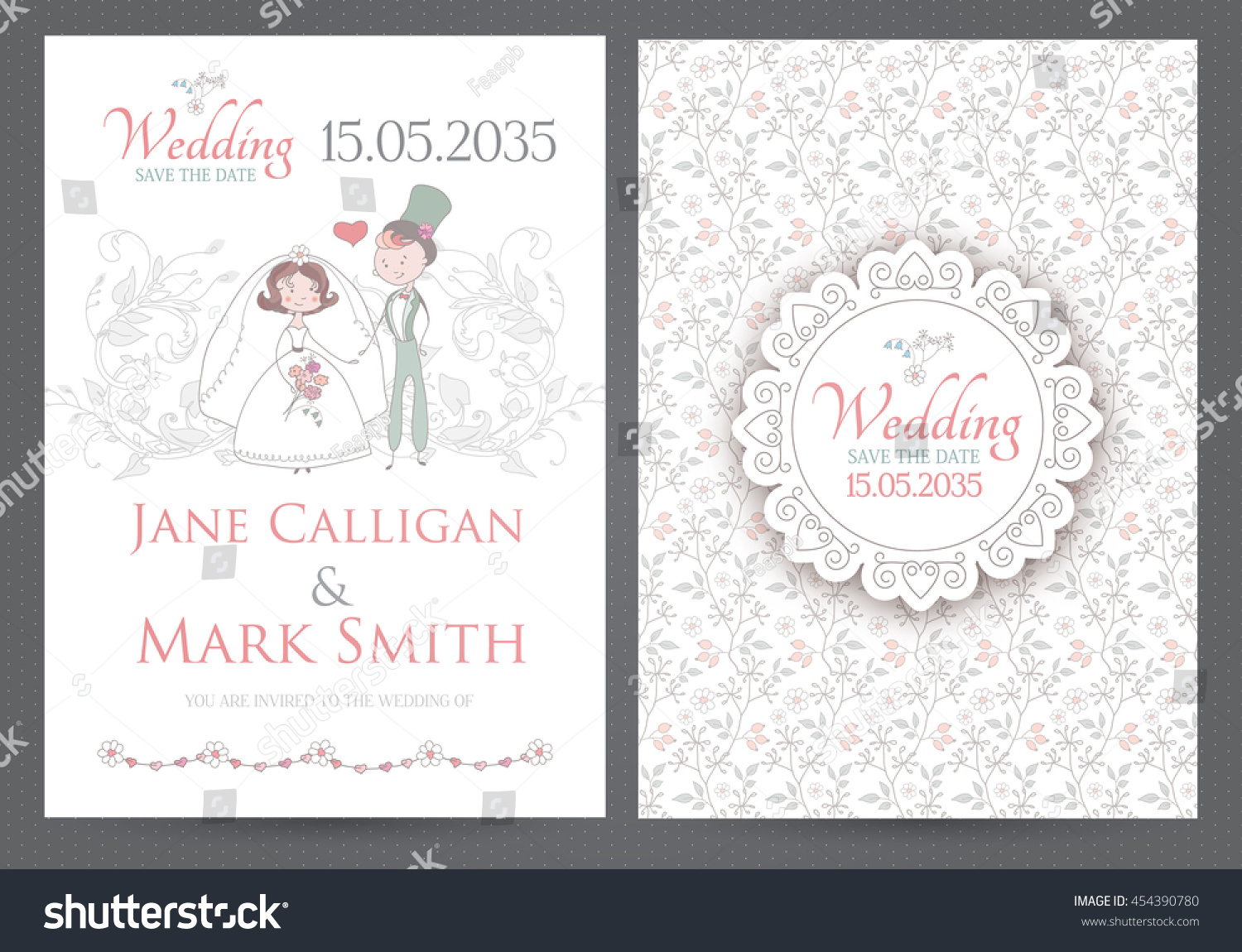 vintage wedding invitation template with groom bride and elegant vignettes elegant cartoon flourish design - Vintage Wedding Invitation Templates vintage wedding invitation template with groom bride and elegant vignettes elegant cartoon flourish design - Vintage Wedding Invitation Templates