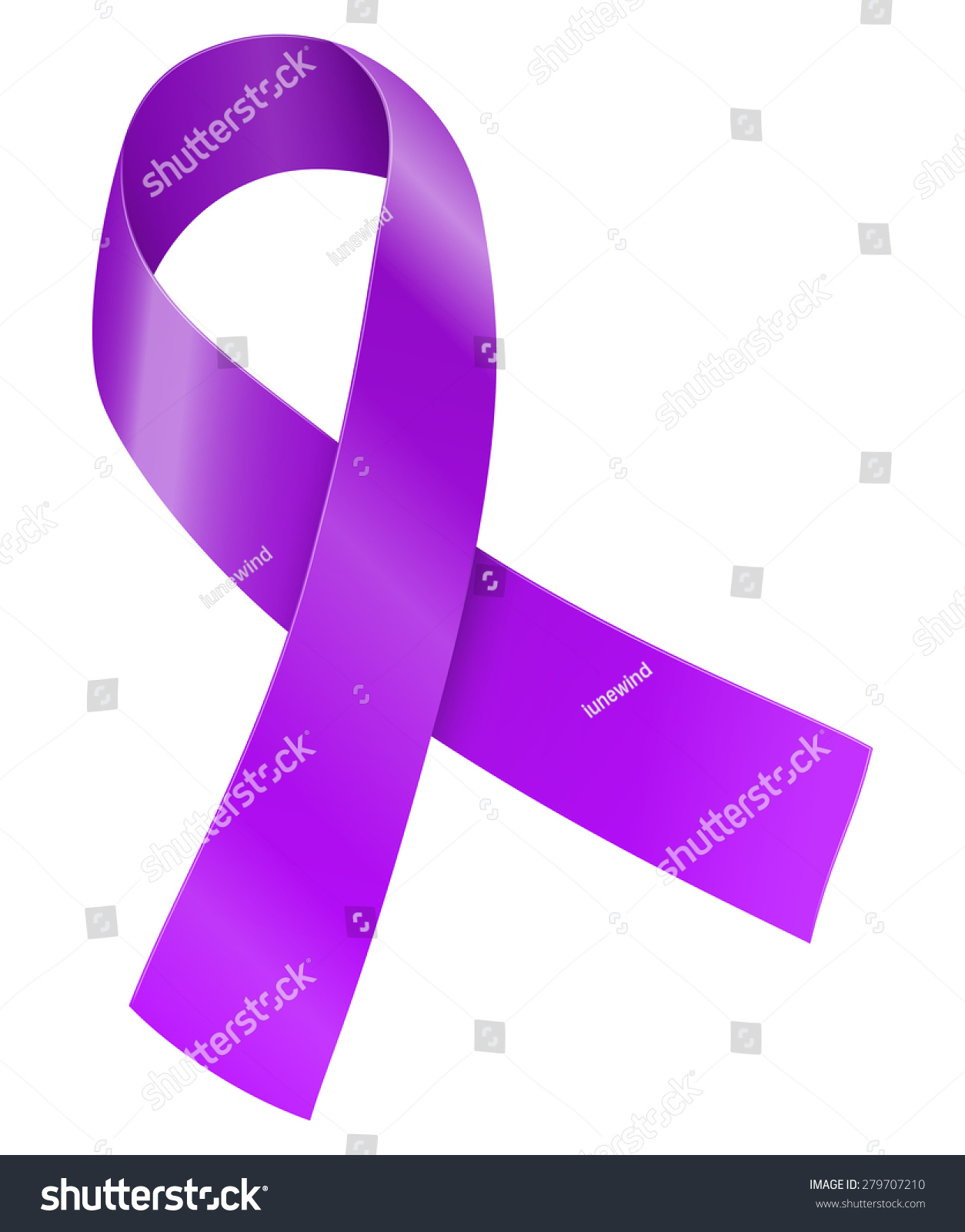SVG of Violet ribbon. Craniosynostosis - Craniofacial awareness symbol. Vector illustration svg