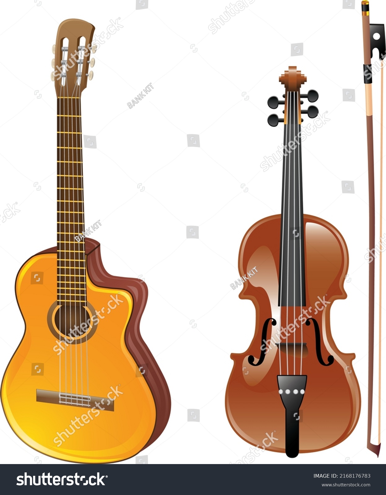 Violin Bow Musical Instrument Instrument Stock Vector (Royalty Free ...