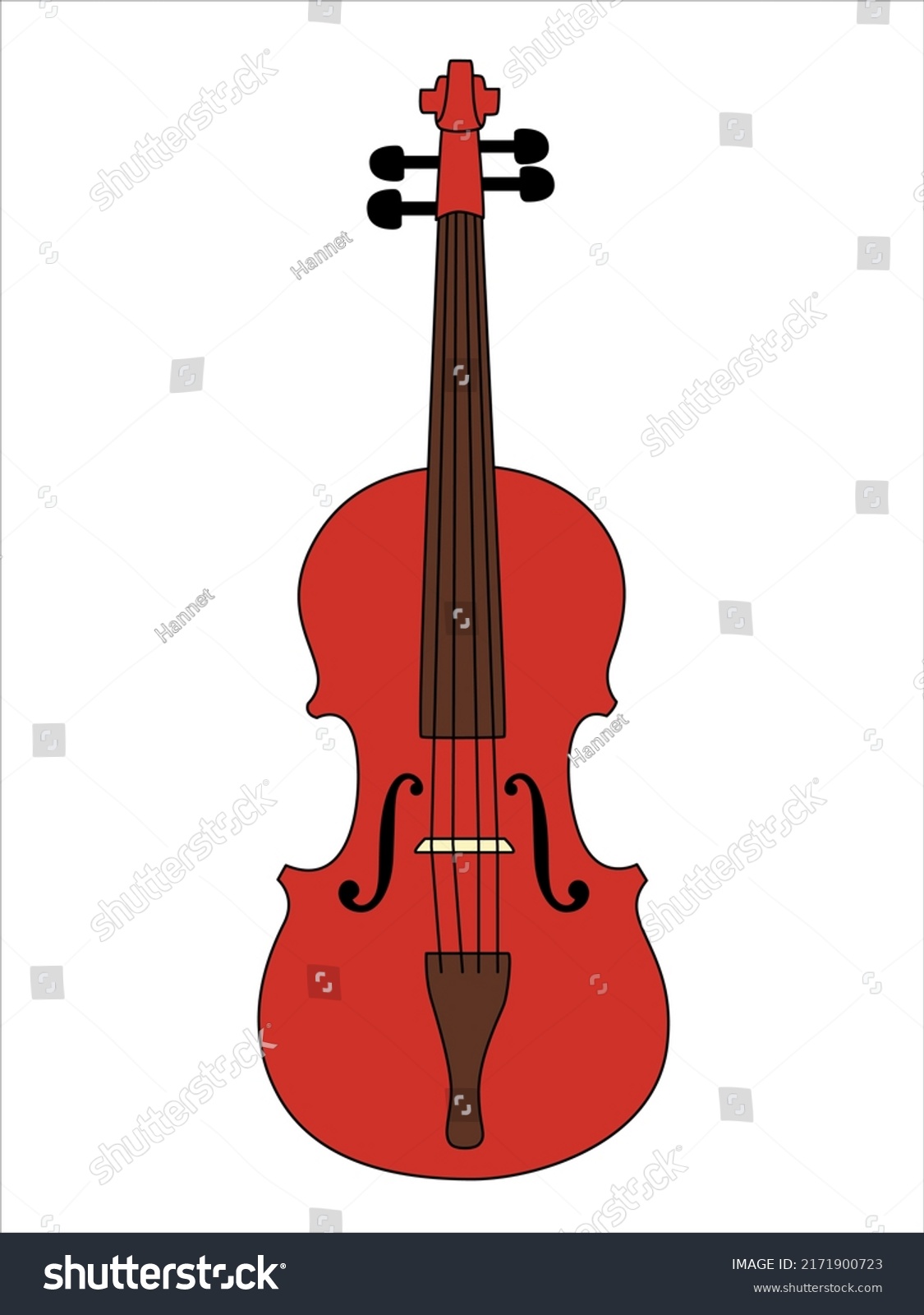 Violin Silhouette Classical Violin Stringed Musical Stock Vector