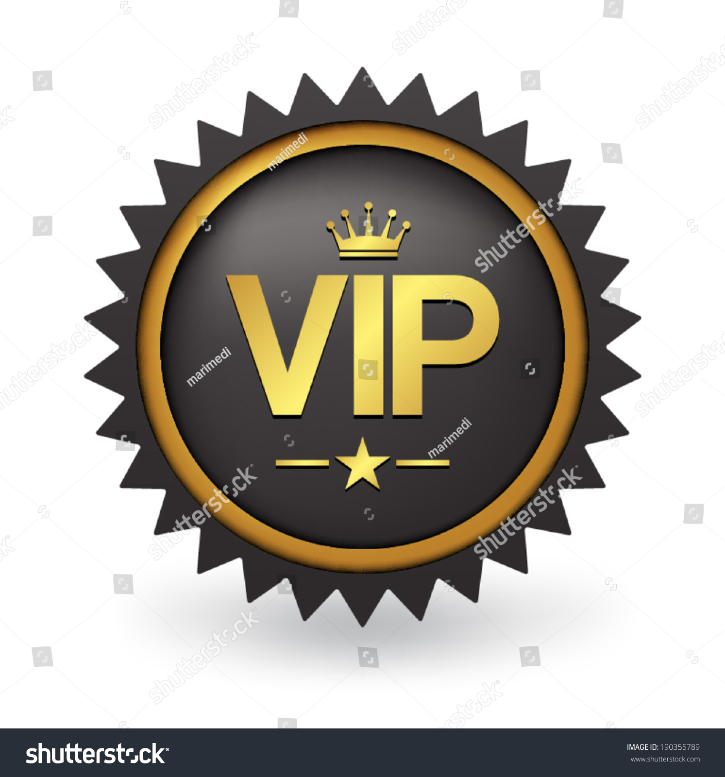 Vip Badge Stock Vector 190355789 - Shutterstock