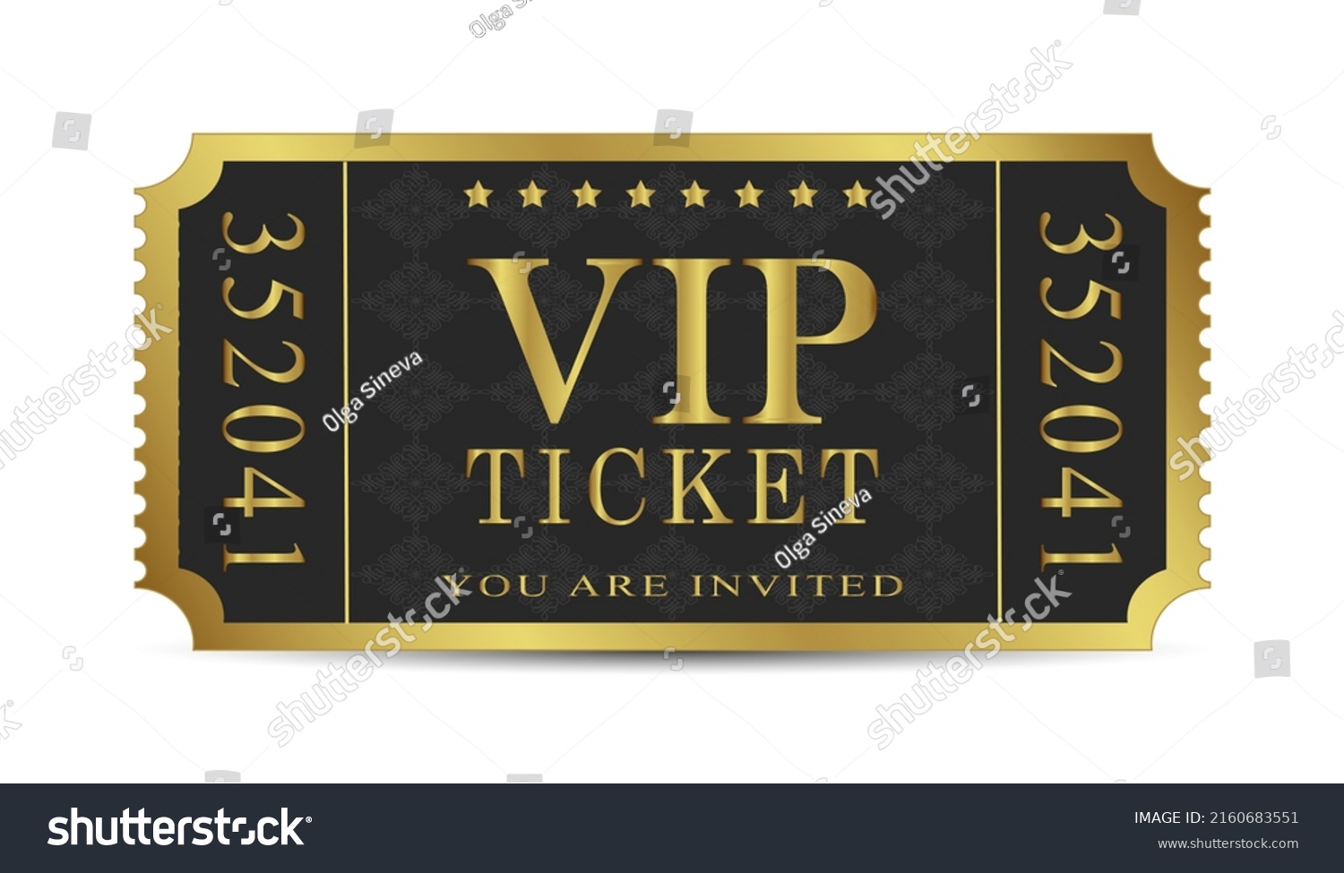 Vip Ticket Premium Coupon Vector Image Stock Vector (Royalty Free ...