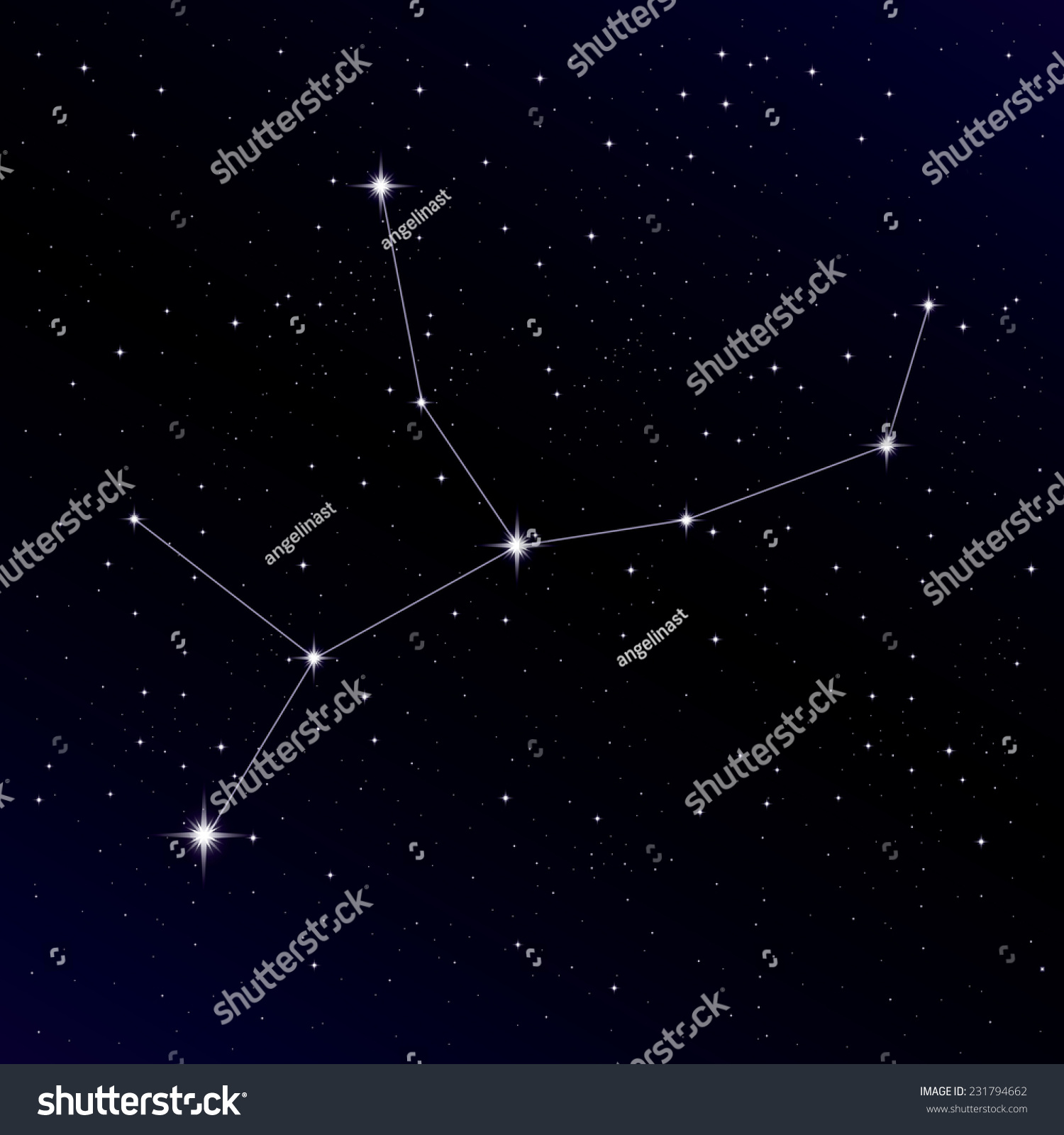 Virgo Constellation Stock Vector (Royalty Free) 231794662